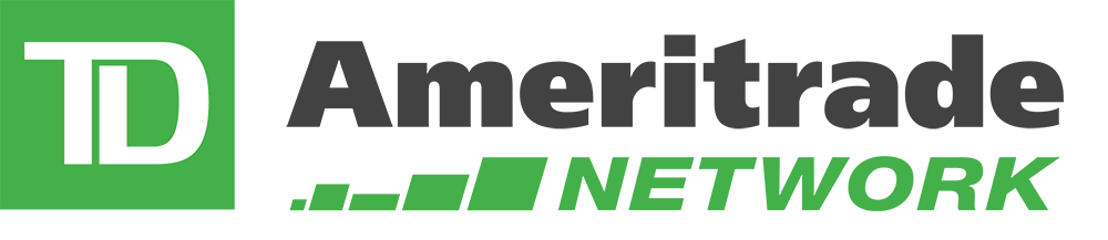 Logo of TD Ameritrade Network with green and black text and design elements.