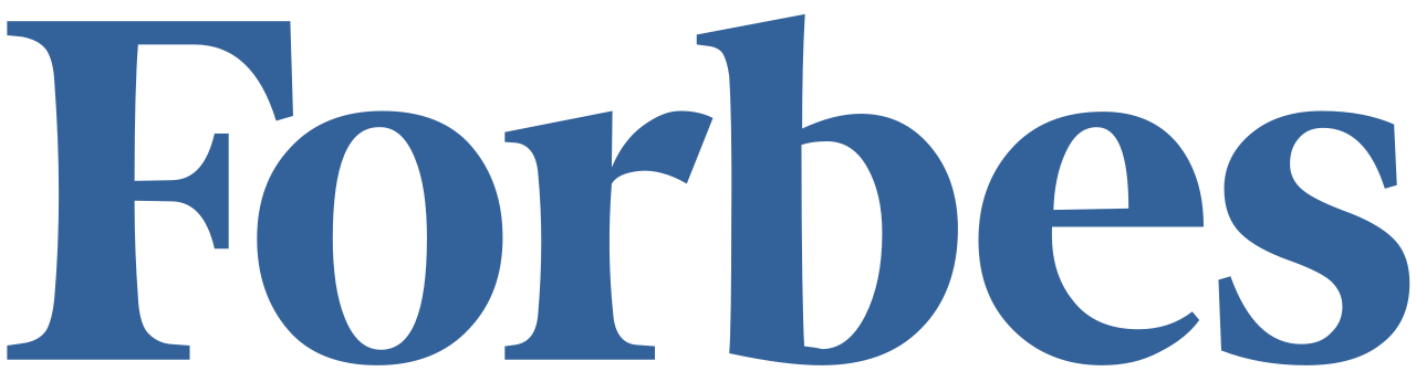 The image features the blue and black logo of Forbes magazine.