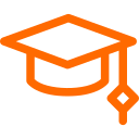 Outline of a person icon with a yellow circle representing the head and shoulders against a black background.