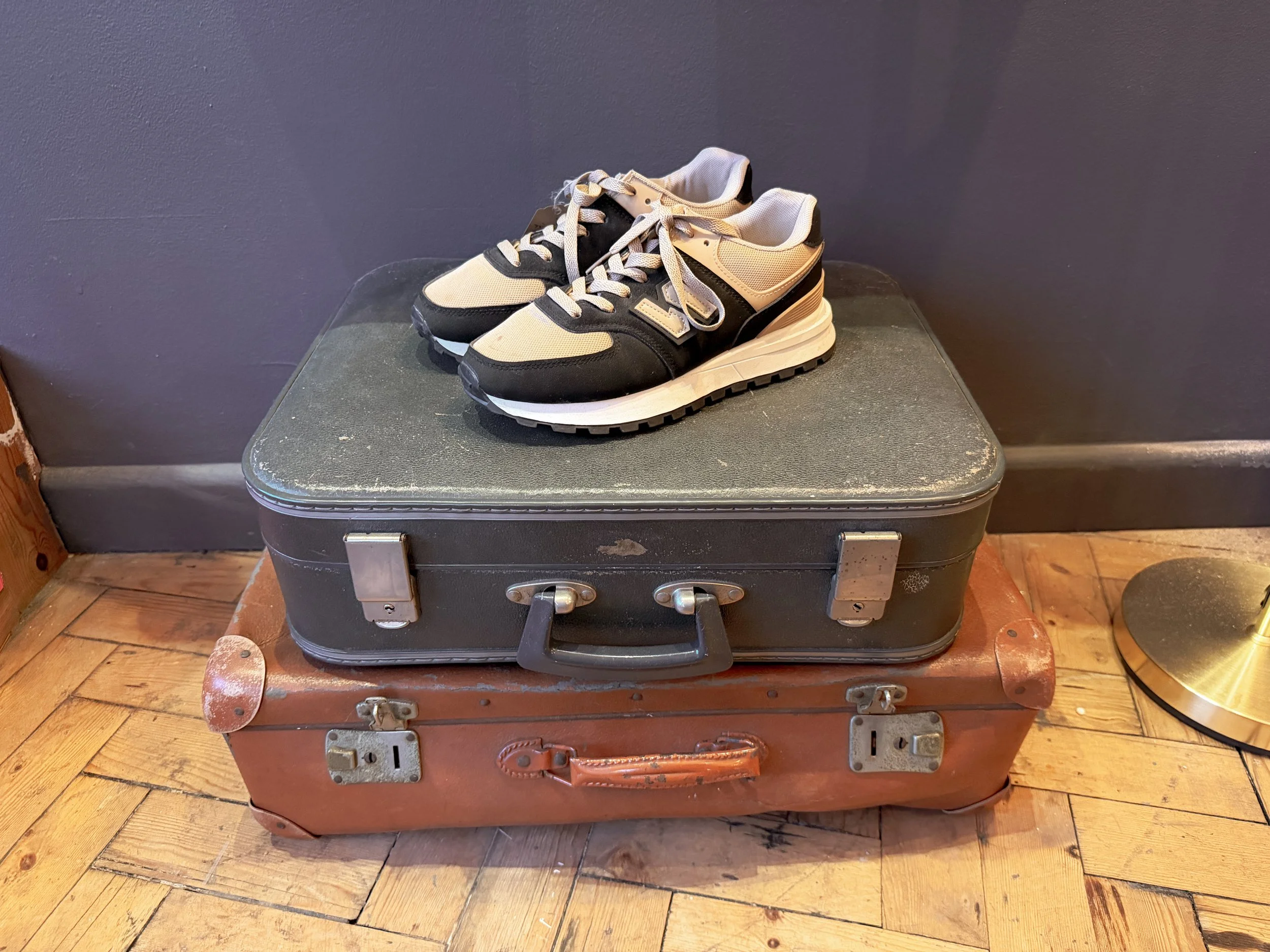 Brown and Black Trainers