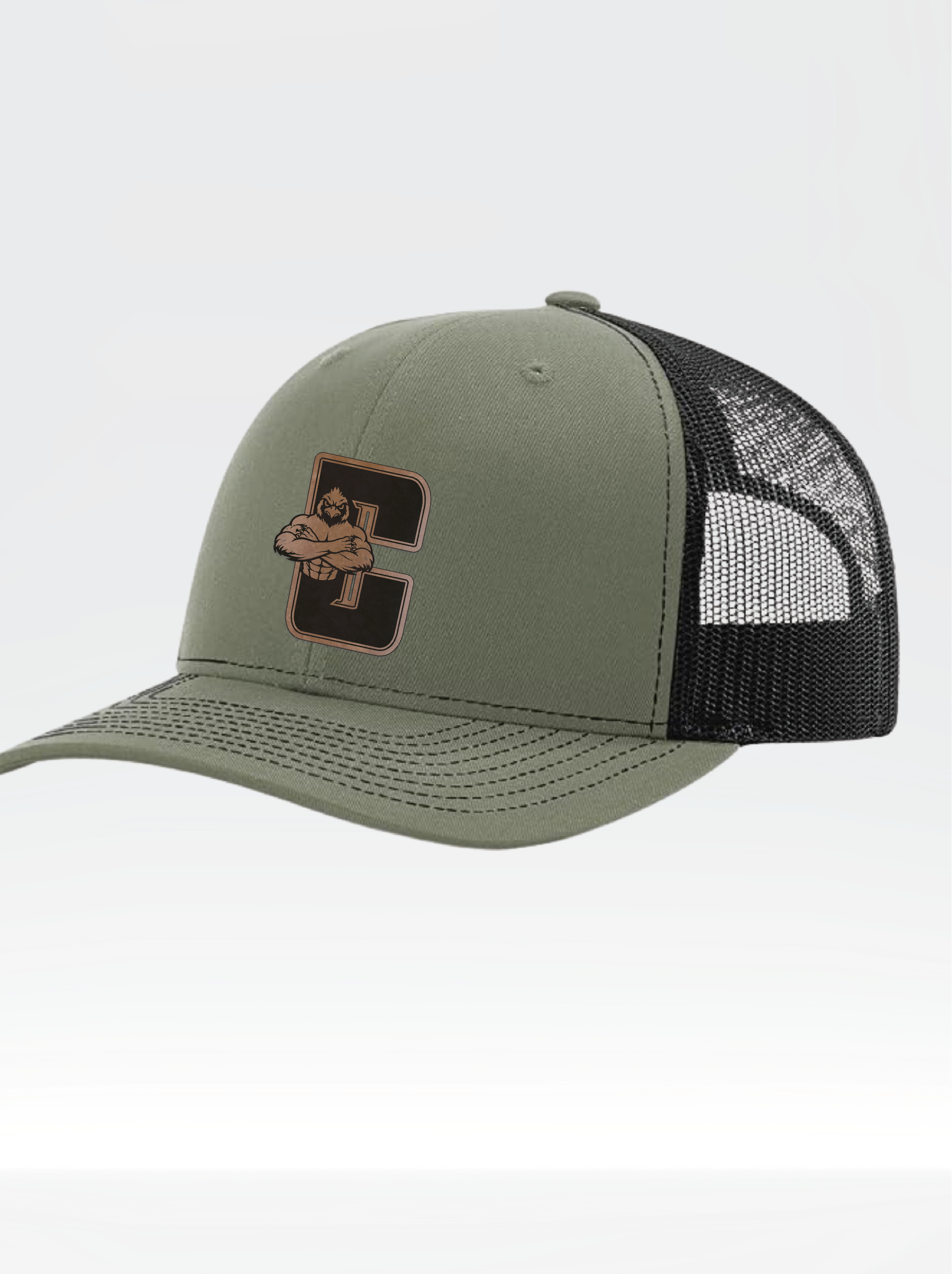 Salute to Service Cardinal Flex Football Leatherette Engraved Trucker Hat
