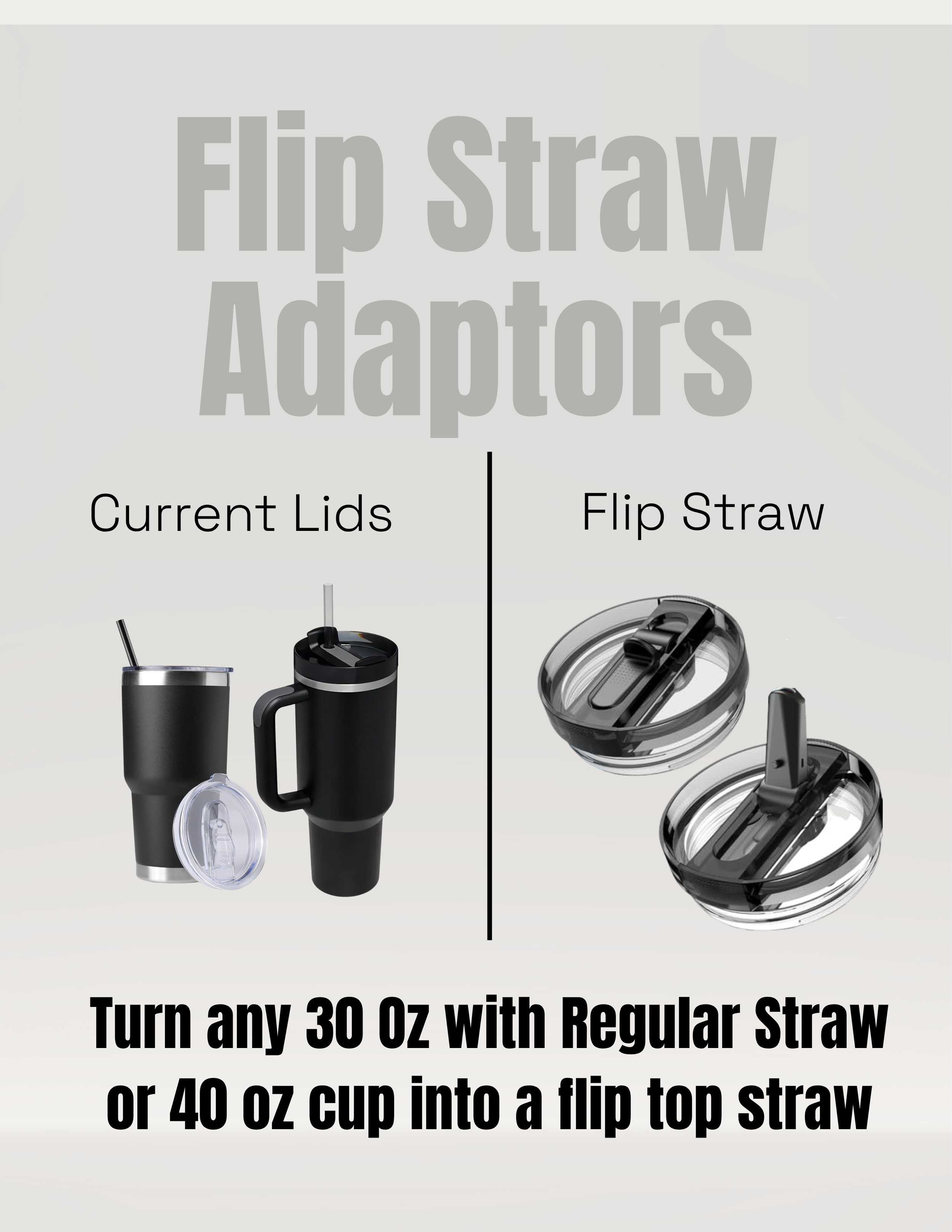 30 Oz and 40 Oz Flip Straw Adapter