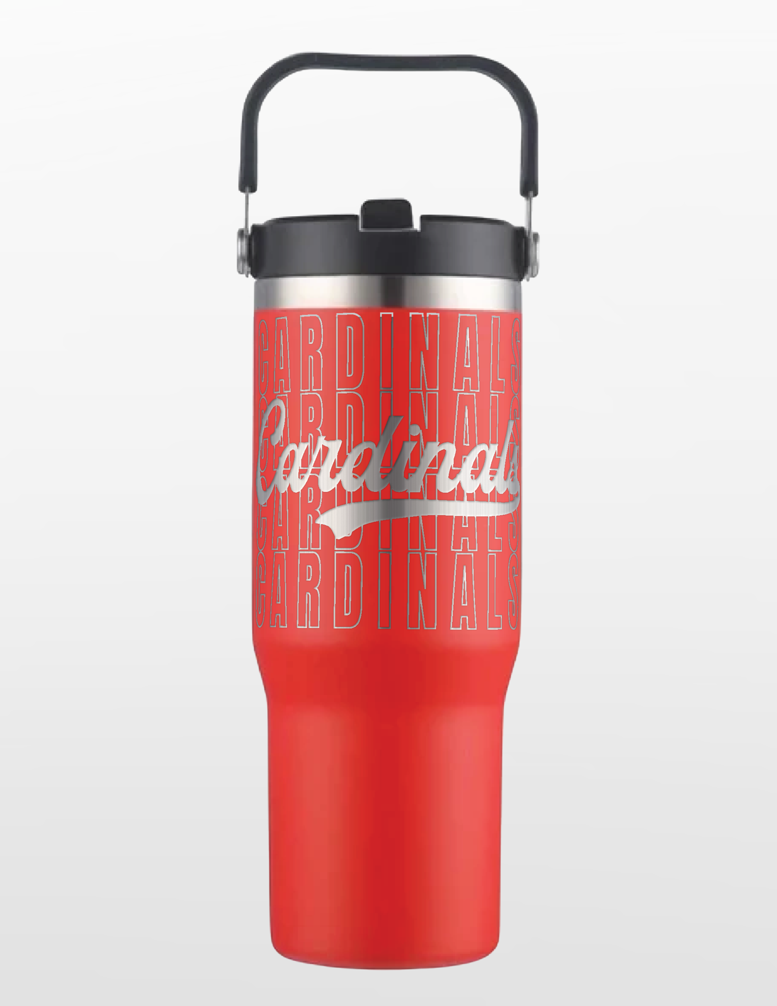 30 Oz Cardinal Pattern Engraved Tumbler