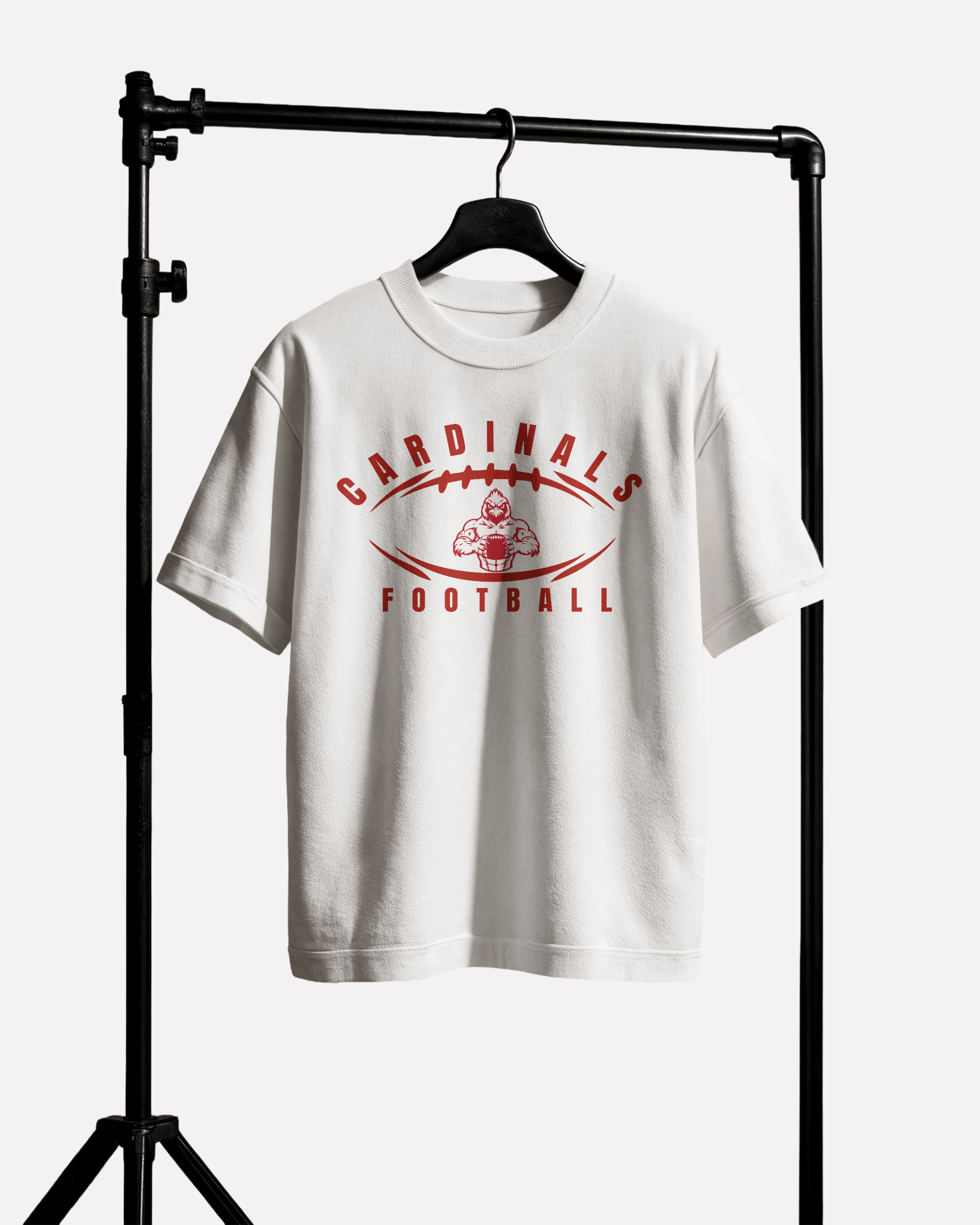 Football Shape Cardinal Adult T-Shirt