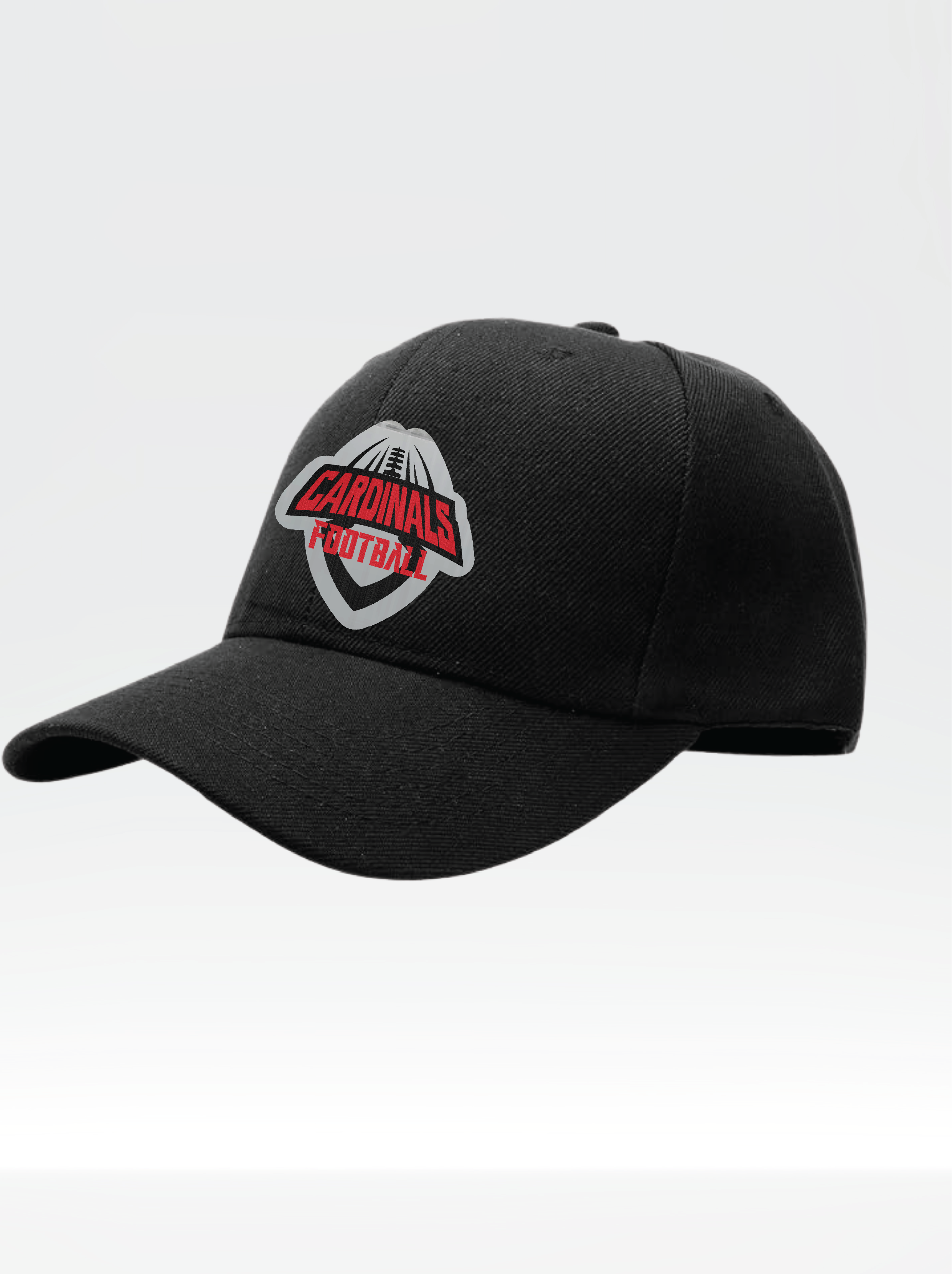 TriColor Brushed Metal Junior Football Full Logo Engraved Performance Hat