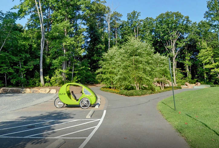 The parking lot had permeable pavers which drained into a raingarden (stormwater BMP). 