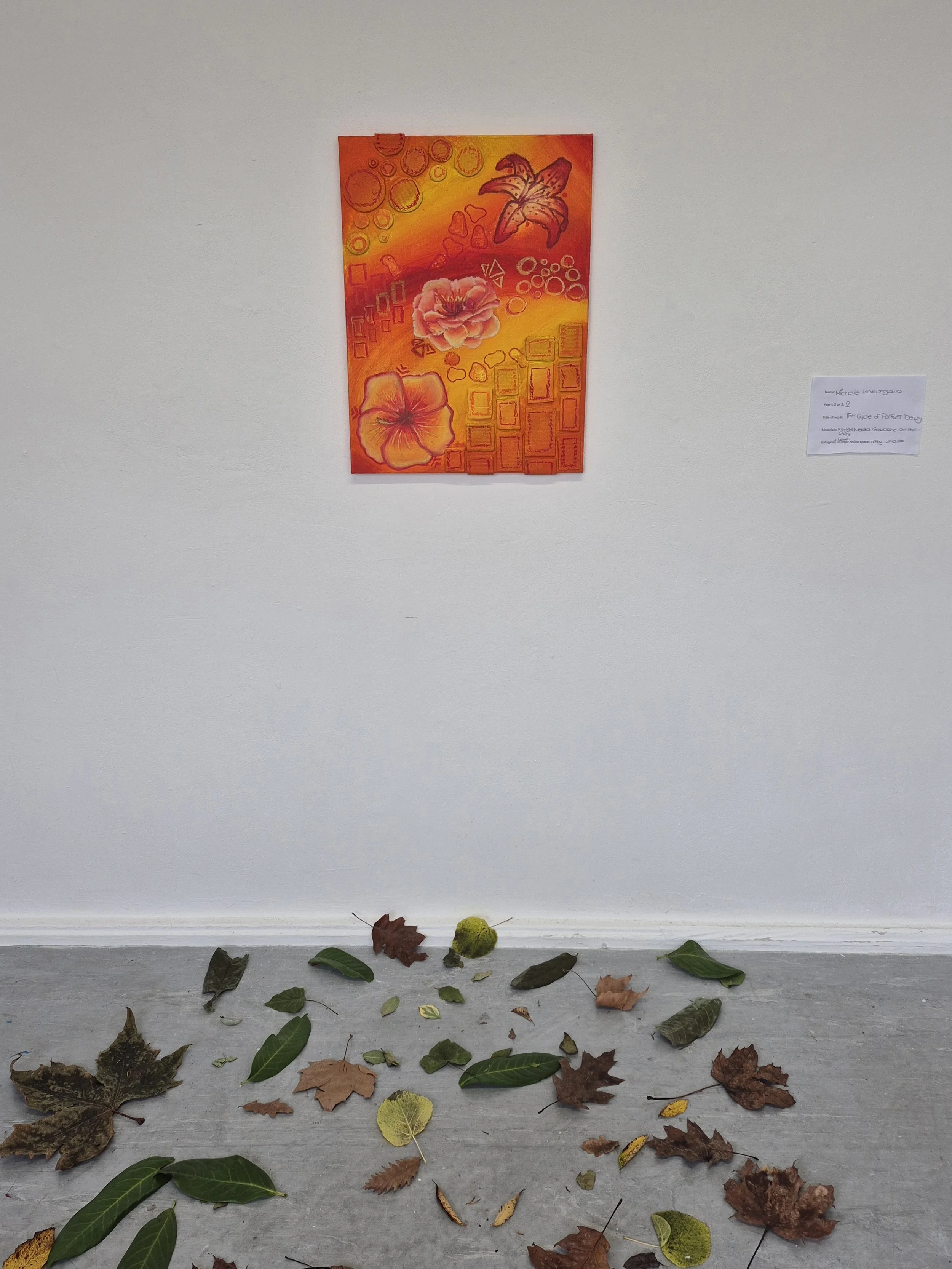 The Cycle of Perfect Decay, 2025, Gouache, clay, cardboard and oil pastels, 42 x 59.4 cm