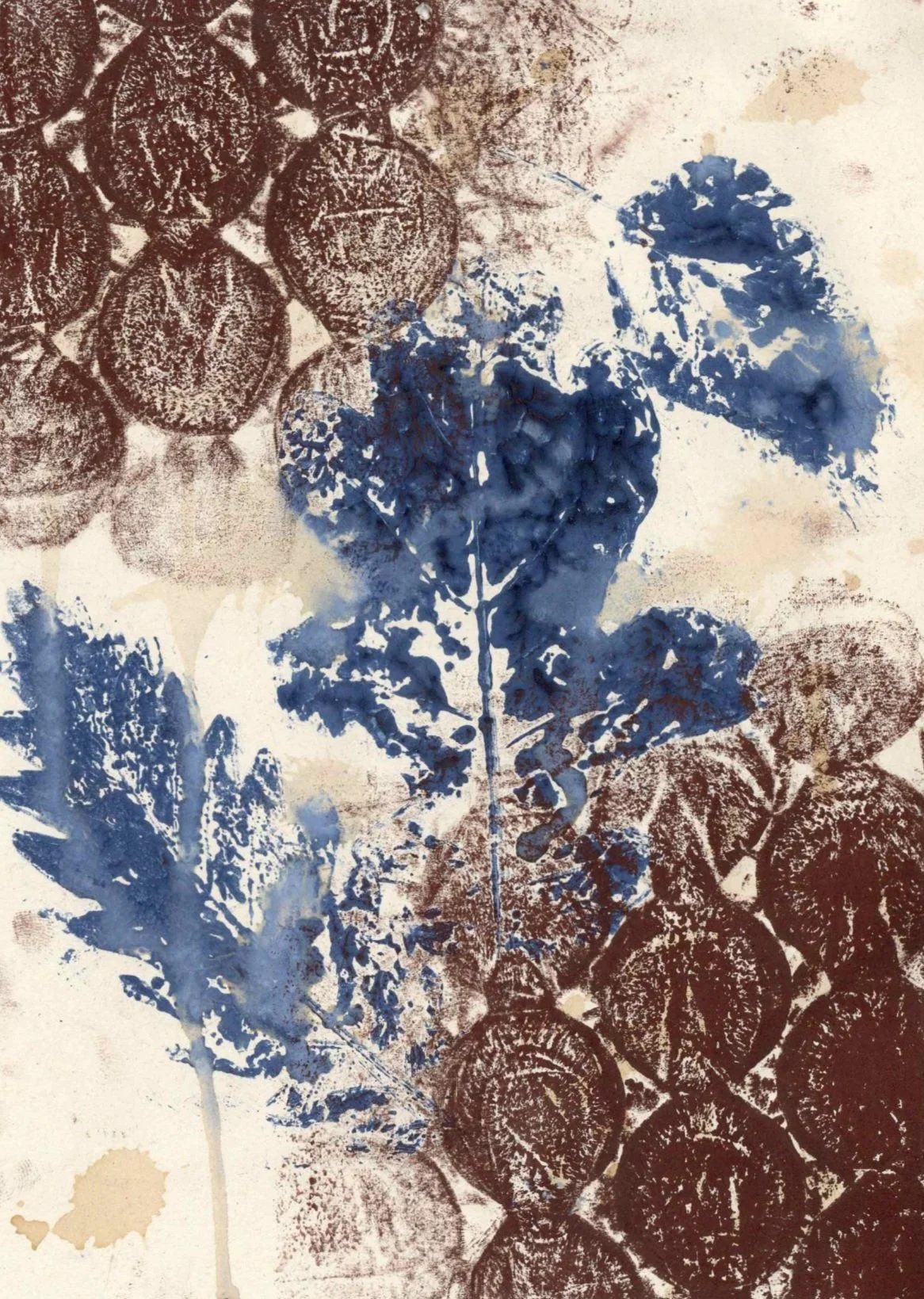 Forace, 2026, Monoprint, ink and oil pastel, 44.4cm x 63.0 cm