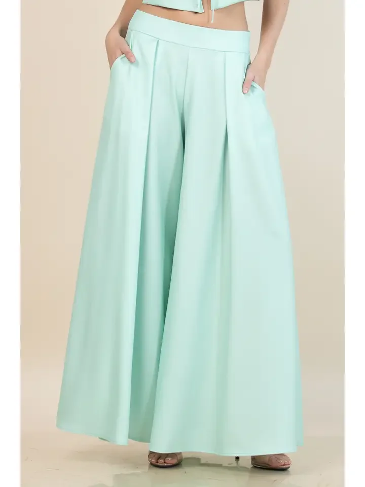 So Tiffany Mint Please Palazzo Pant