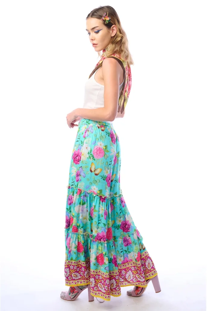 Floral Ruffle Pants Side.webp