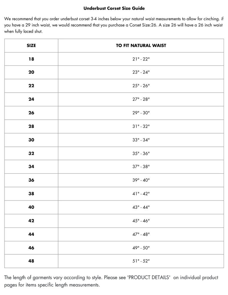 Renaissance Corsets Size Chart.webp