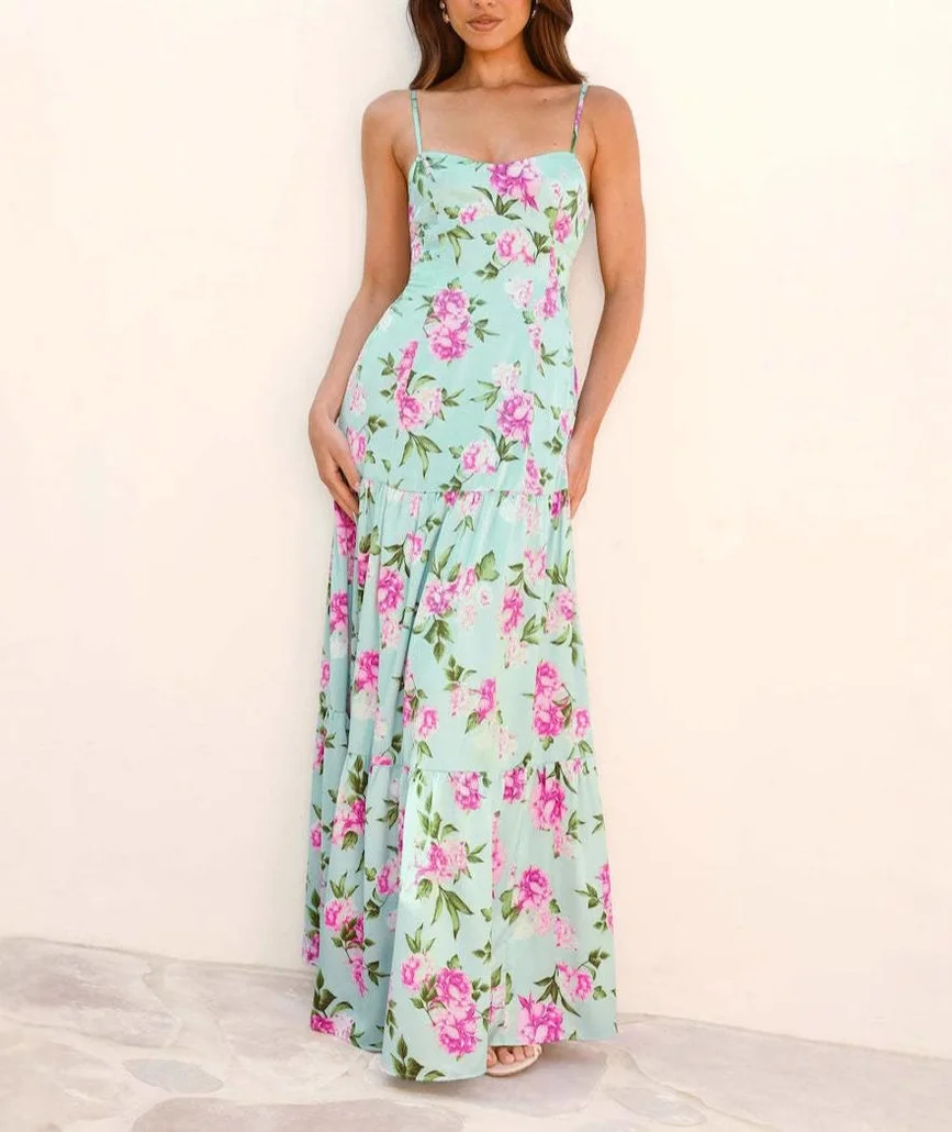 Mint & Florals Day Dress