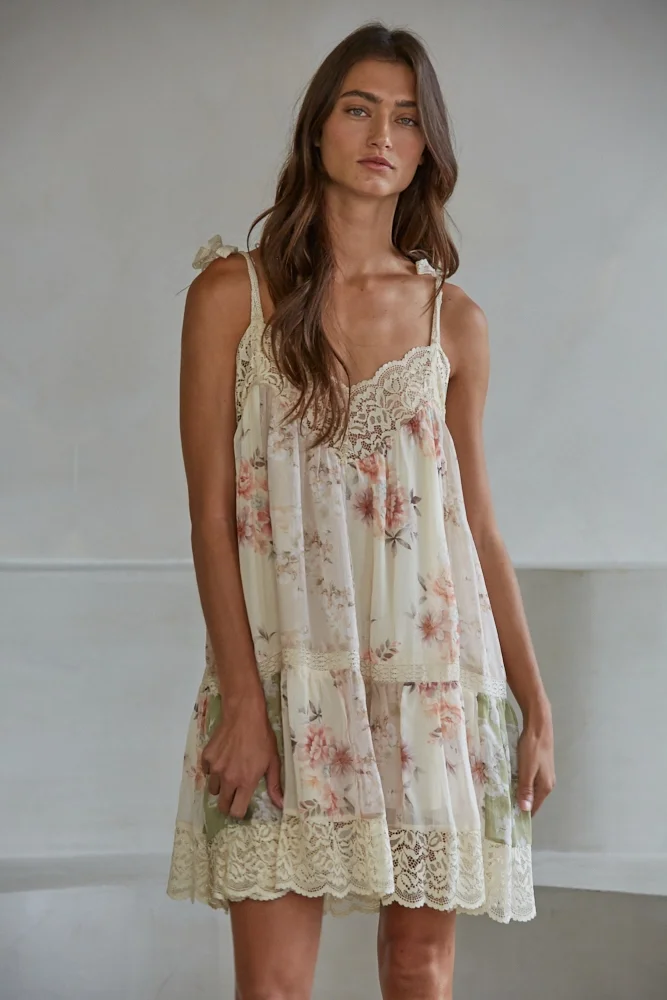 Romantic Rose Chiffon Garden Dress