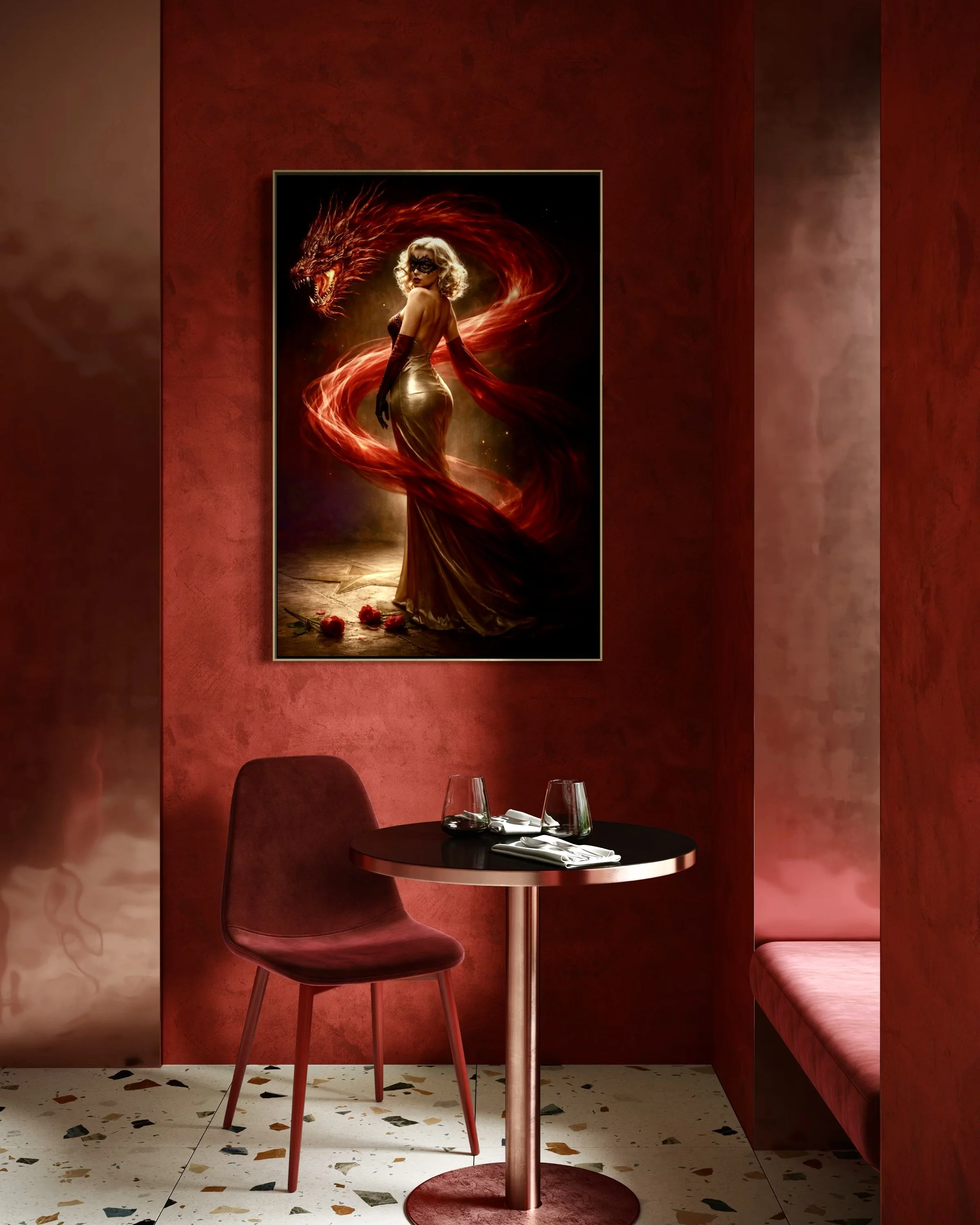 "So Long, La Vie en Rose" 48x34" oil on canvas-- In Progress