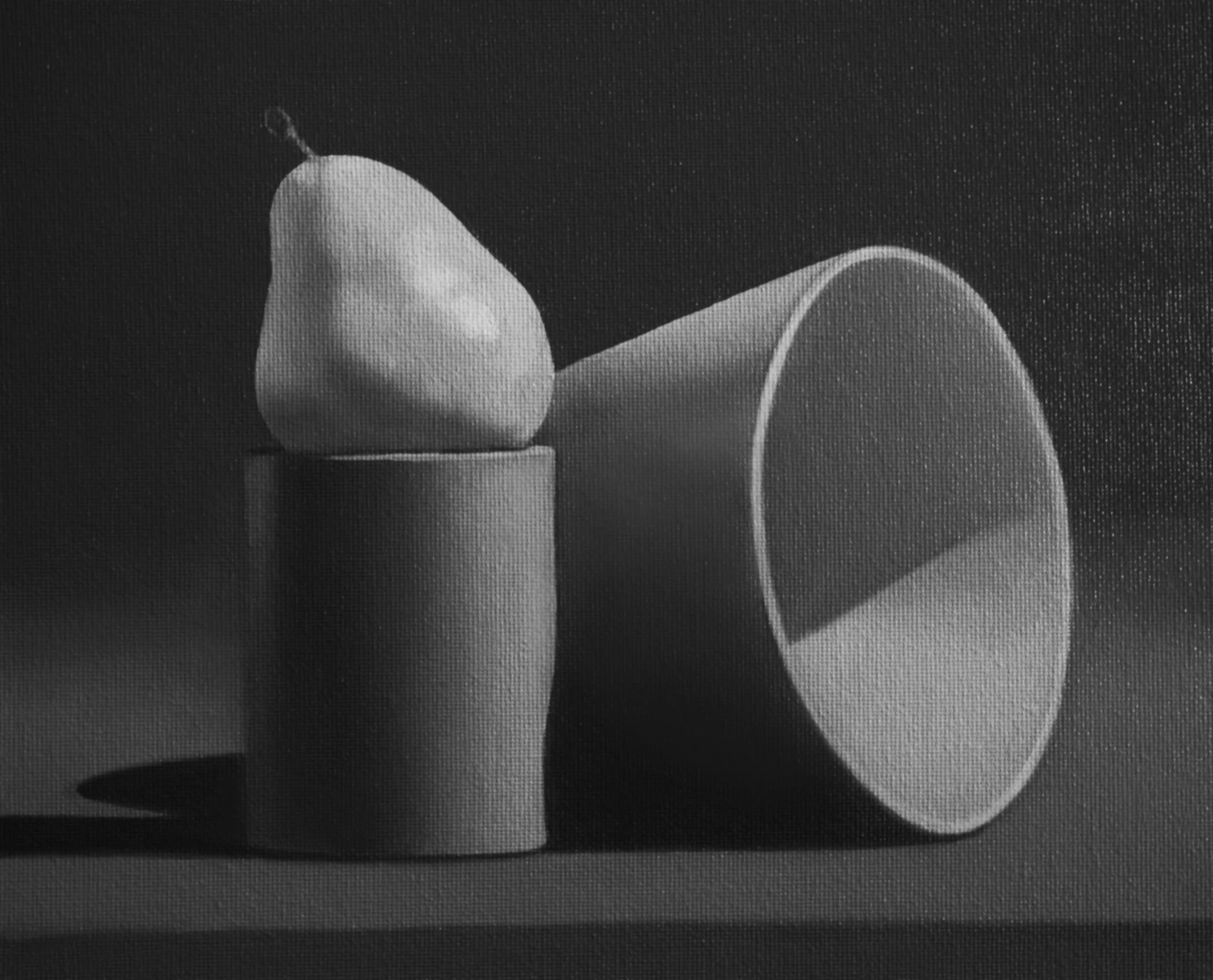 Pear, Cylinder & Cone_Block 1, part 12. Value, edge, reflections and highlights.