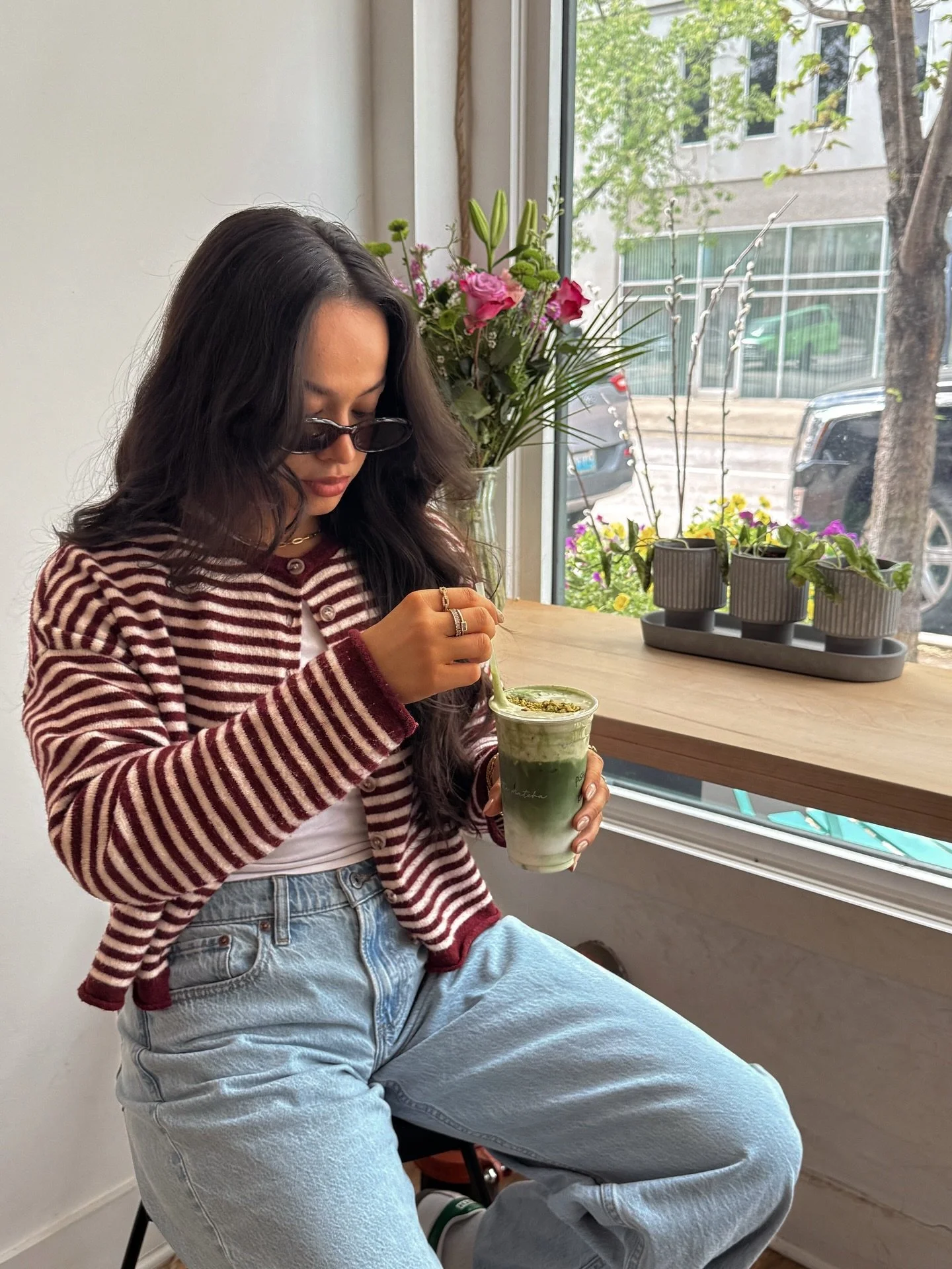 life is worth living !!!!!!! 

- @littlematcha.cincy pistachio cream matcha
- eating lemon ricotta pancakes + not feeling guilty > 
- dinner with @krogerco + my girls!!!!!! (WTF)
- hot girl walks!!!!! 
- morning journaling + strawberry overnight o