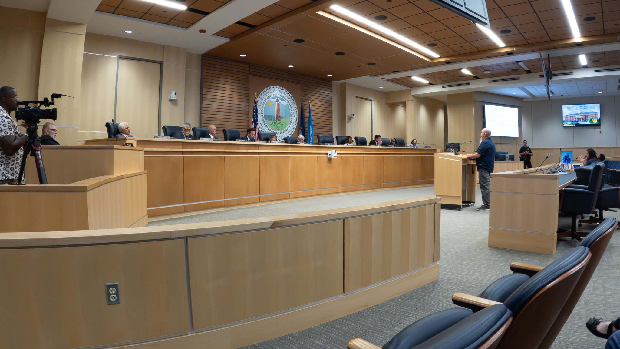A citizen addresses City Council