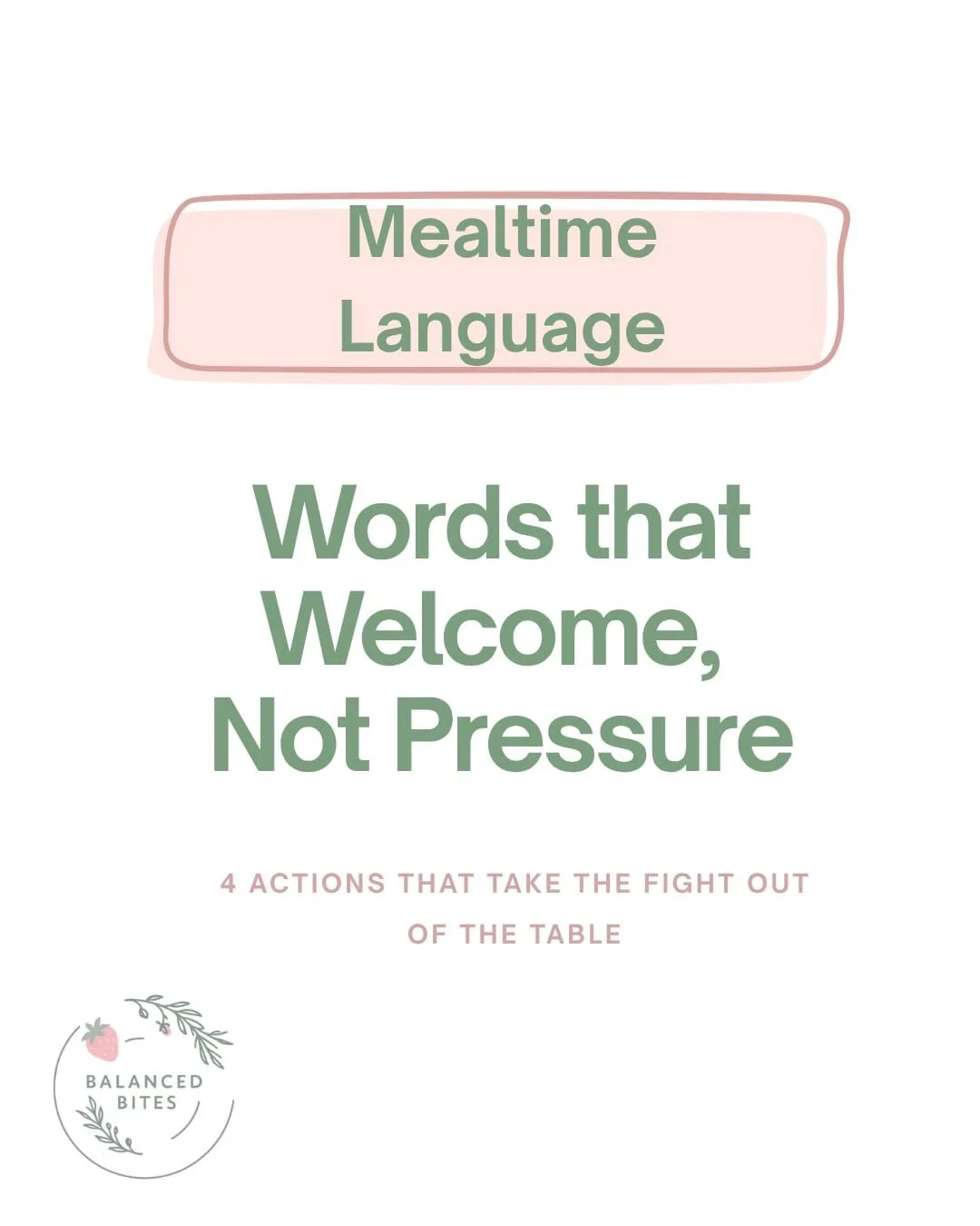< 𝑴𝒆𝒂𝒍𝒕𝒊𝒎𝒆 𝑳𝒂𝒏𝒈𝒖𝒂𝒈𝒆 >

The words we use at mealtimes shape how our kids experience food. Swap the questions and demands for language that teaches instead of pressures, and watch what happens.

🔍 𝑺𝒌𝒊𝒑 𝒕𝒉𝒆 𝑸𝒖𝒆𝒔𝒕𝒊𝒐𝒏