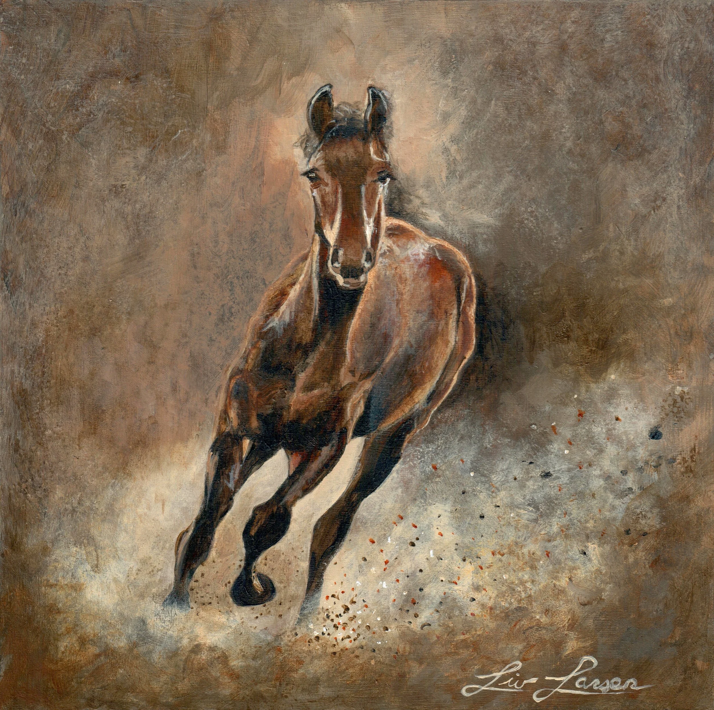 Running Towards 8"x8" Available at LeeAnn Ramey Gallery