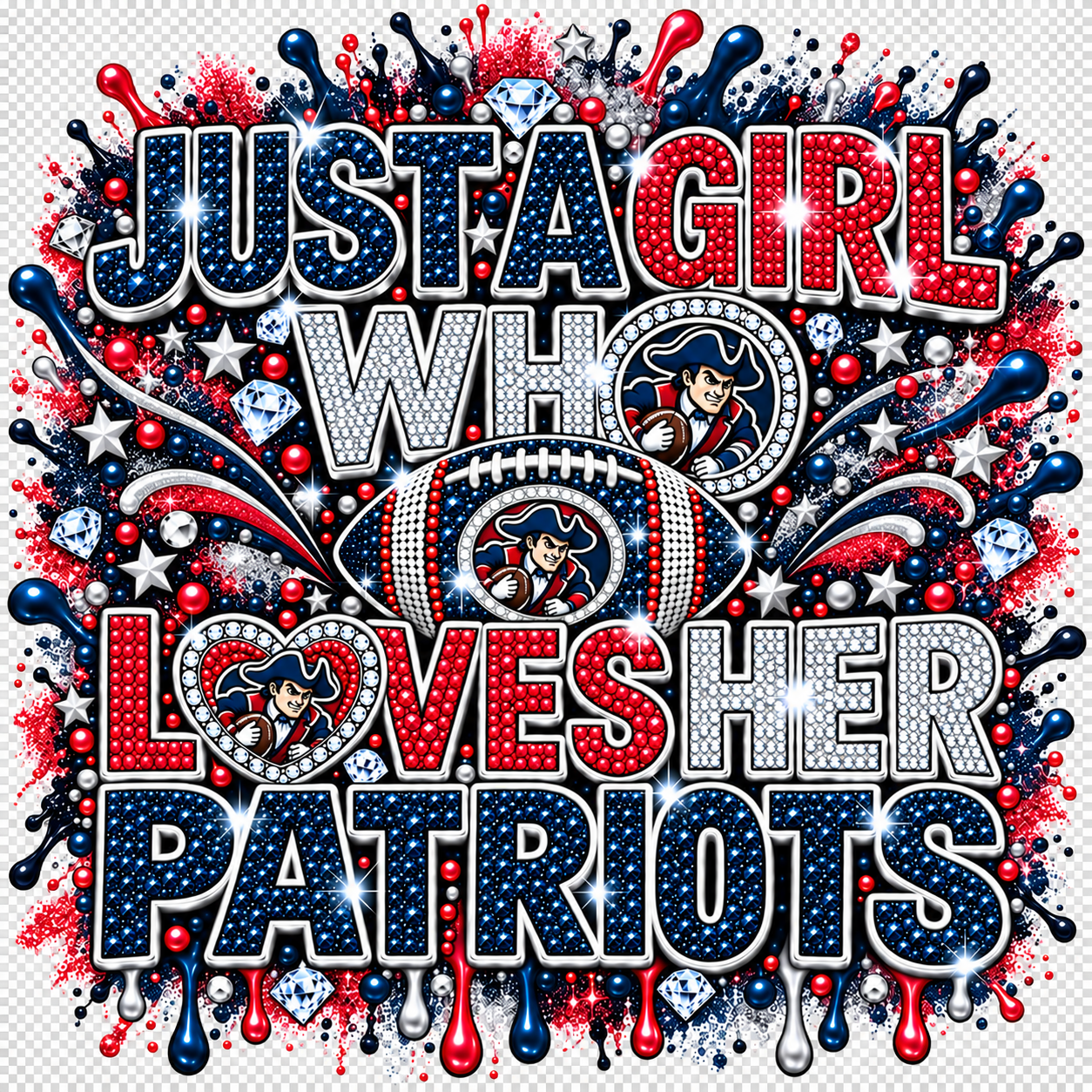 Just a Girl Who Loves Her Patriots Digital Download
