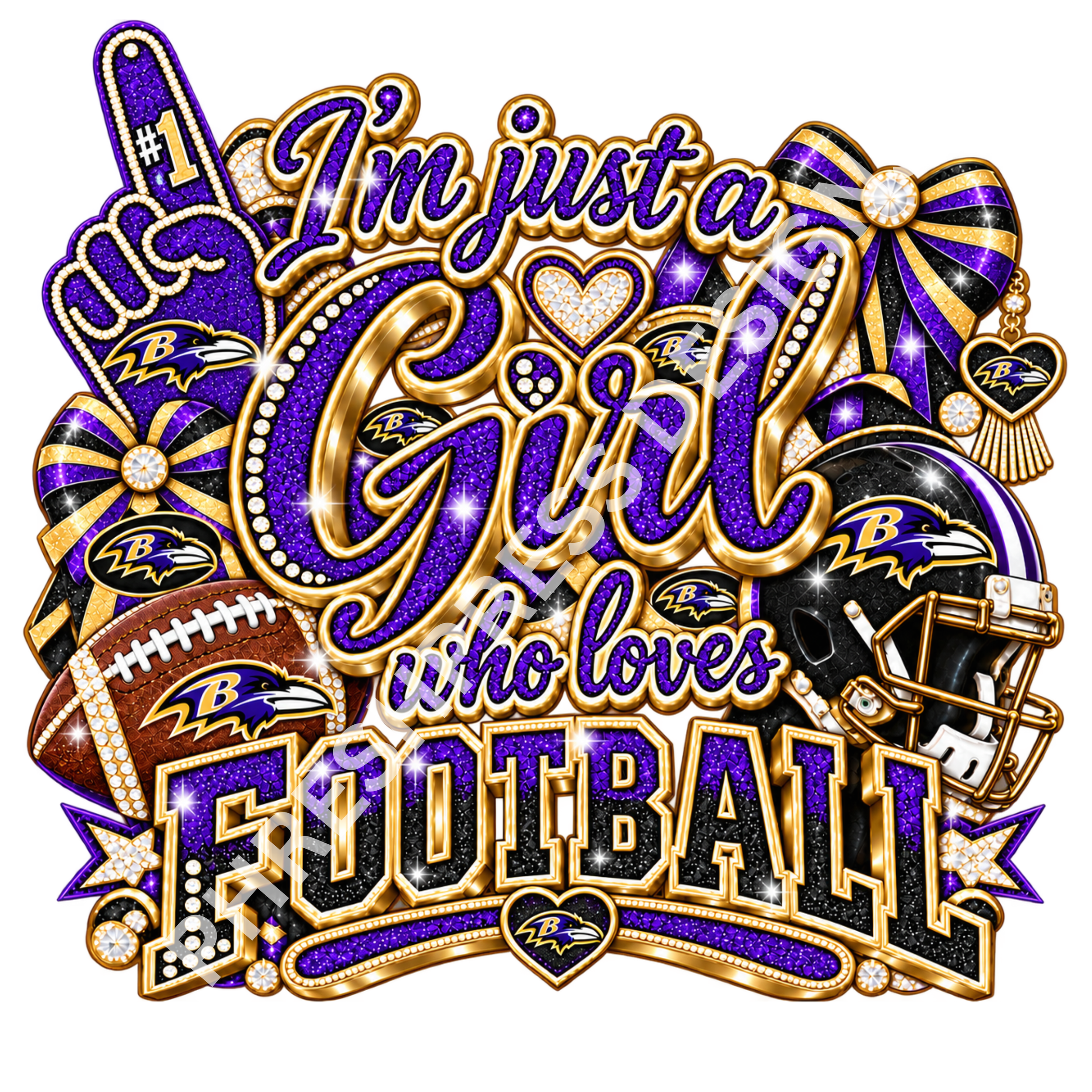 Just a Girl Who Loves Her Ravens Digital Download