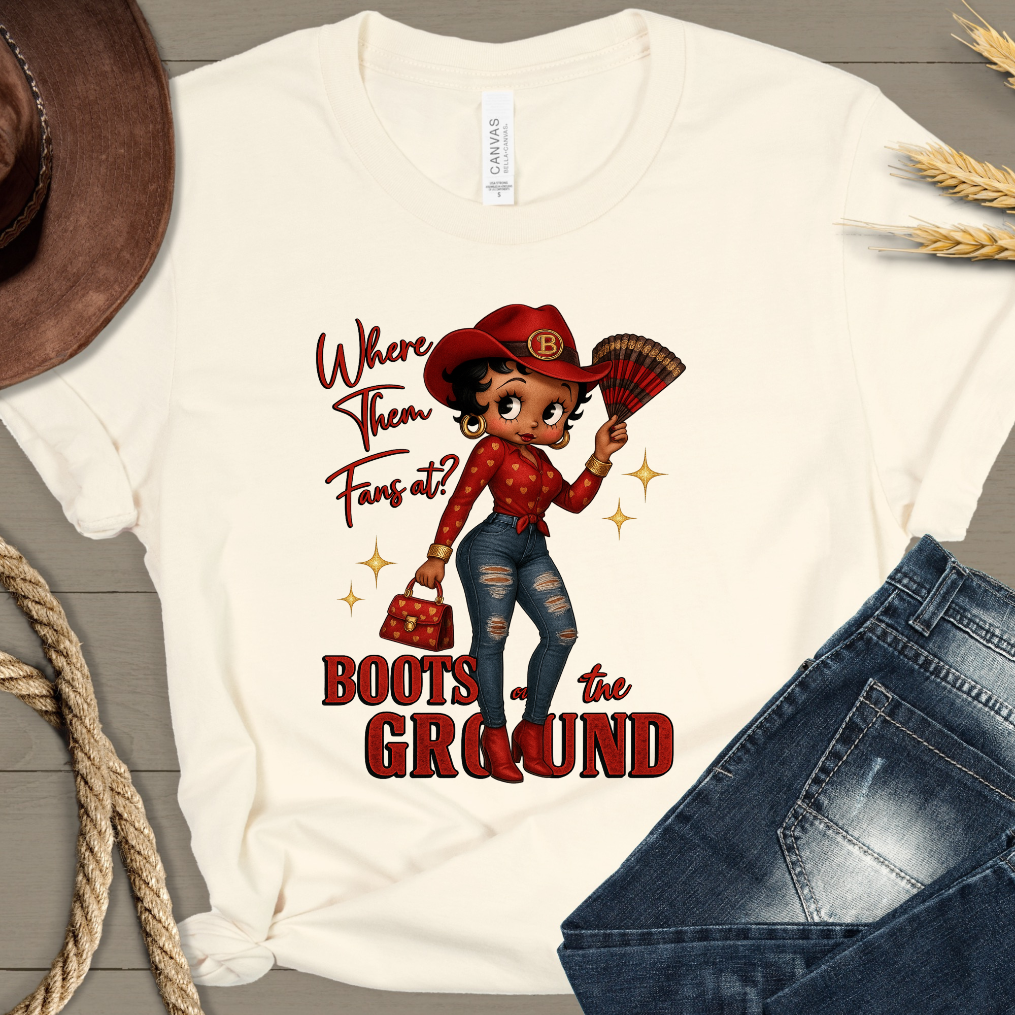 Where them fans at red Betty Boop red.