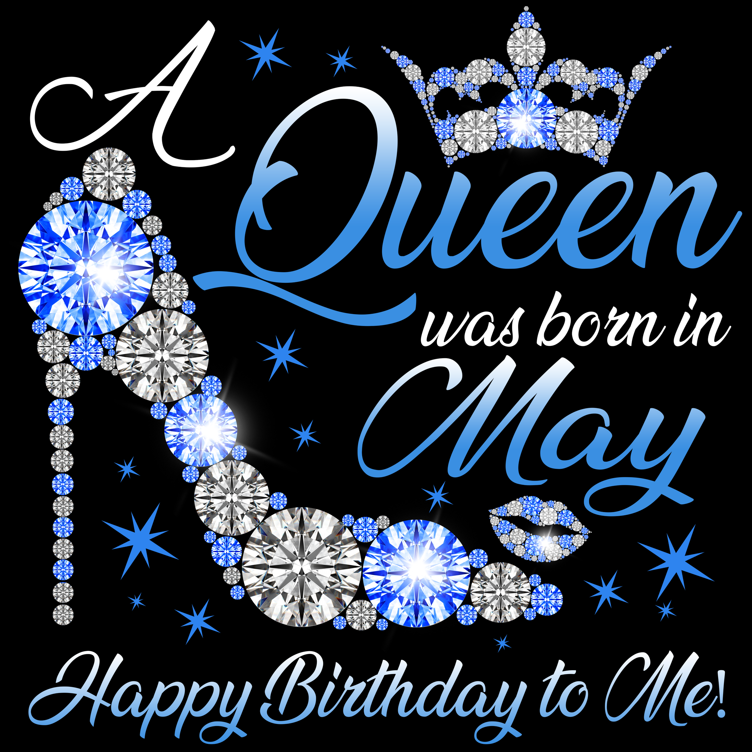 A Queen Was Born In May- Happy Birthday To Me png