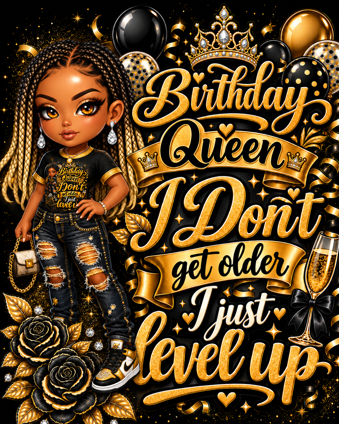 Birthday Queen I don't get older, I level up