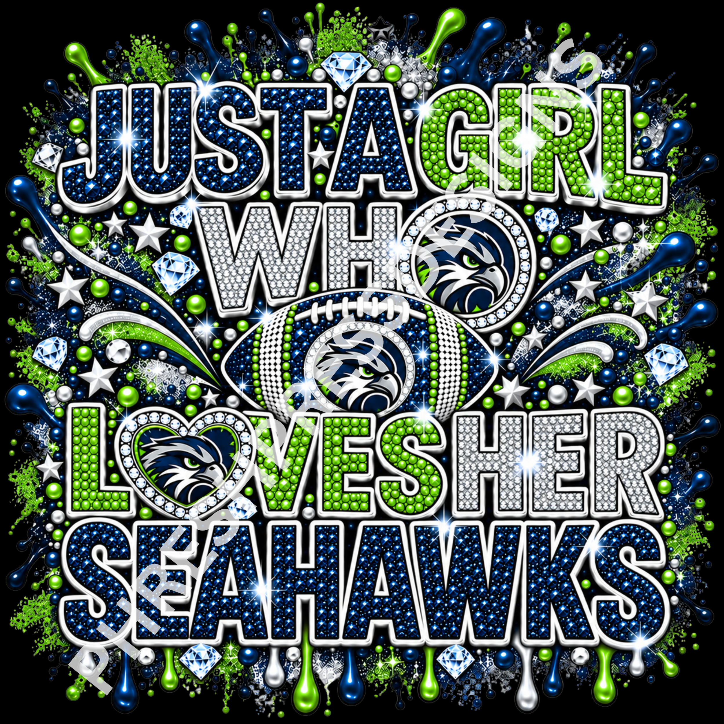 Just a Girl Who Loves Her Seahawks Digital Download