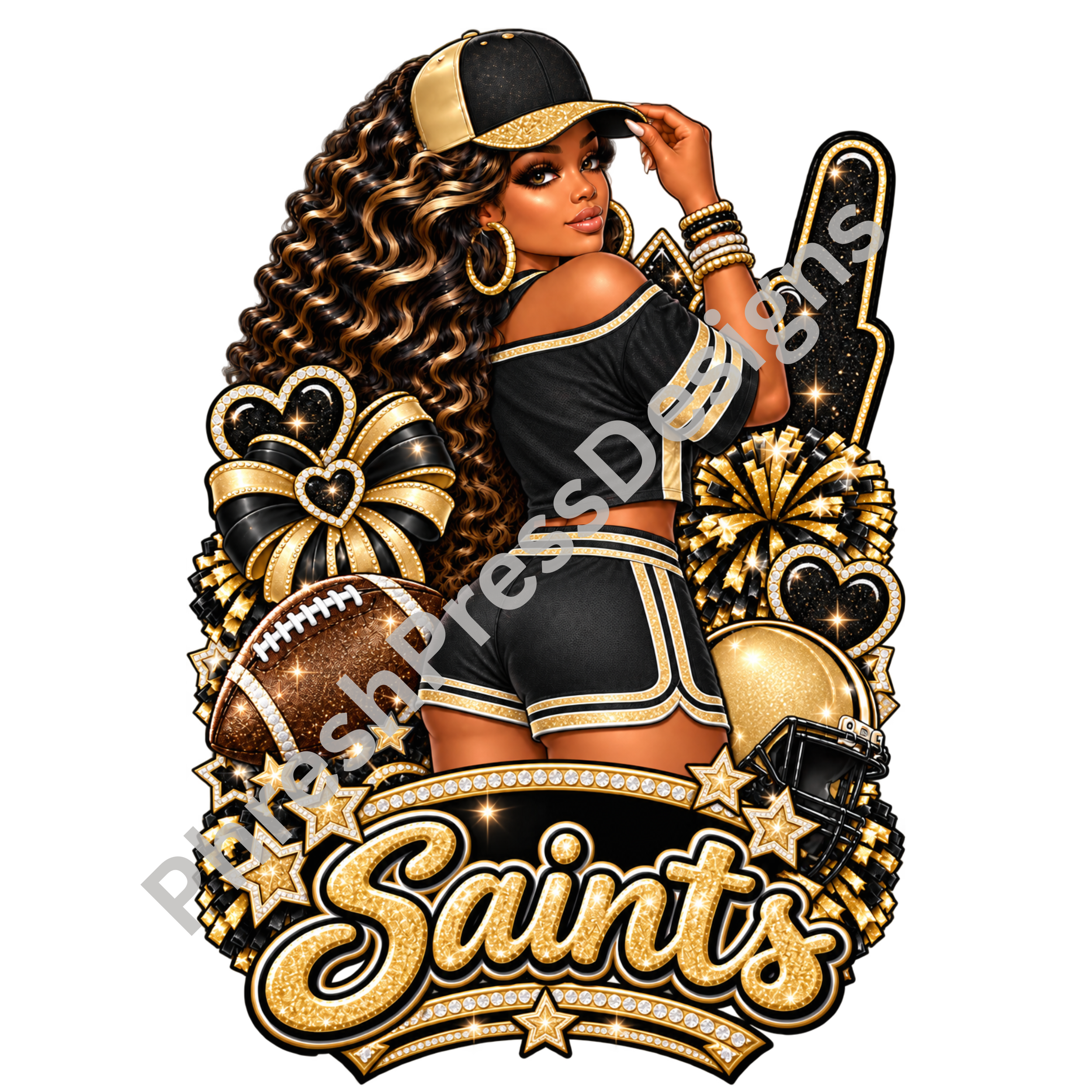 Just a Girl Who Loves Saints Football Digital Download