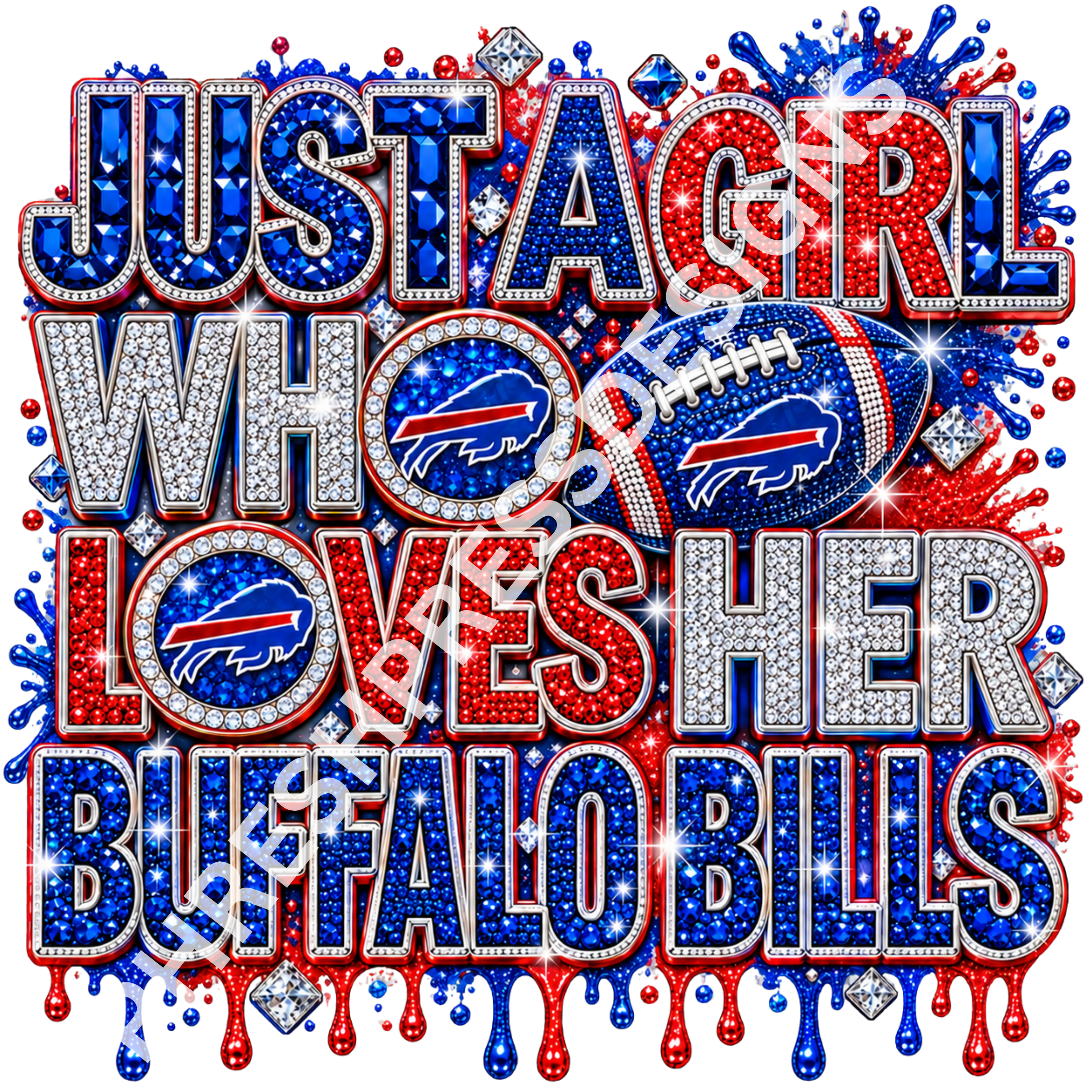 Just a Girl Who Loves Her Buffalo Bills Digital Download