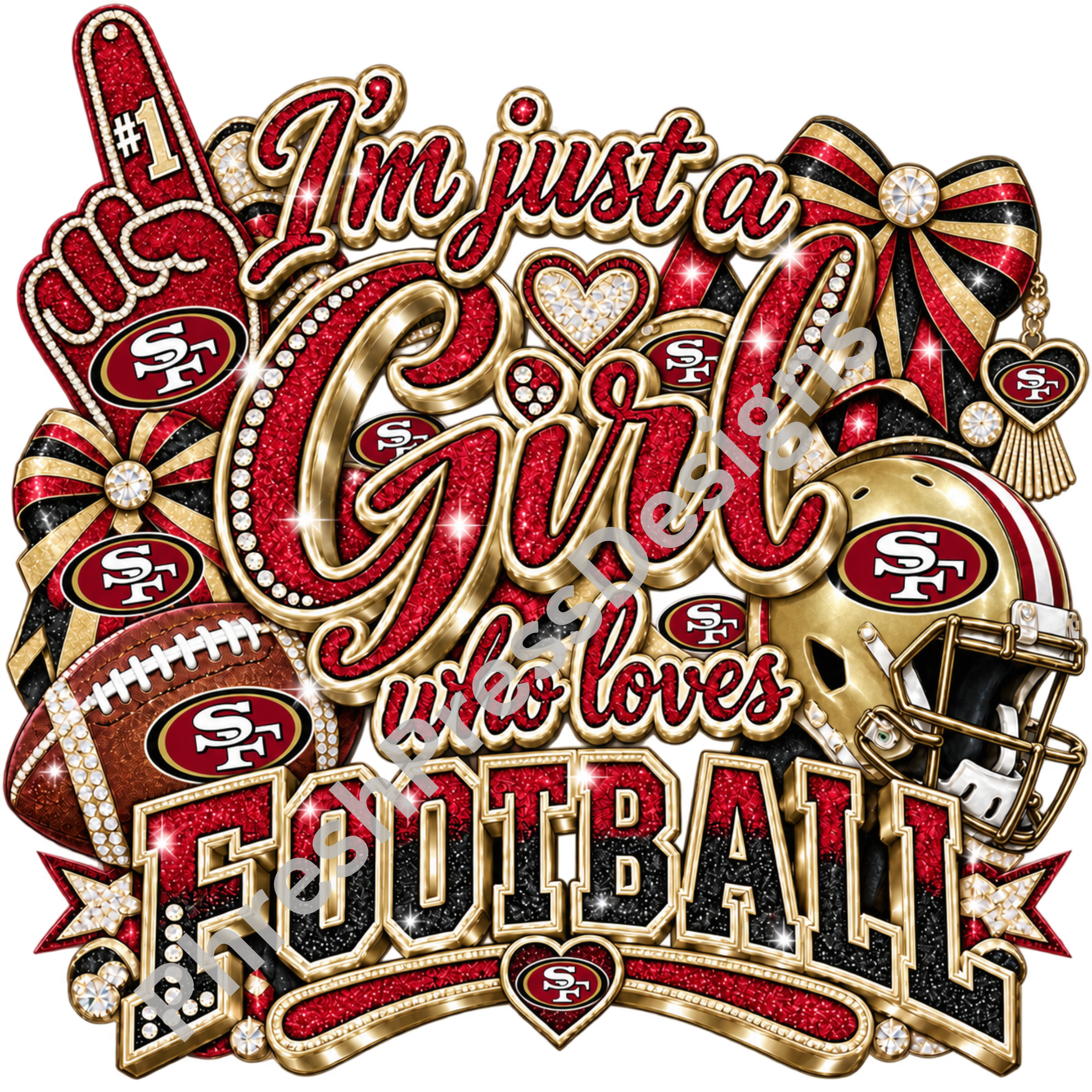 Just a girl who loves 49ers Football Digital Download