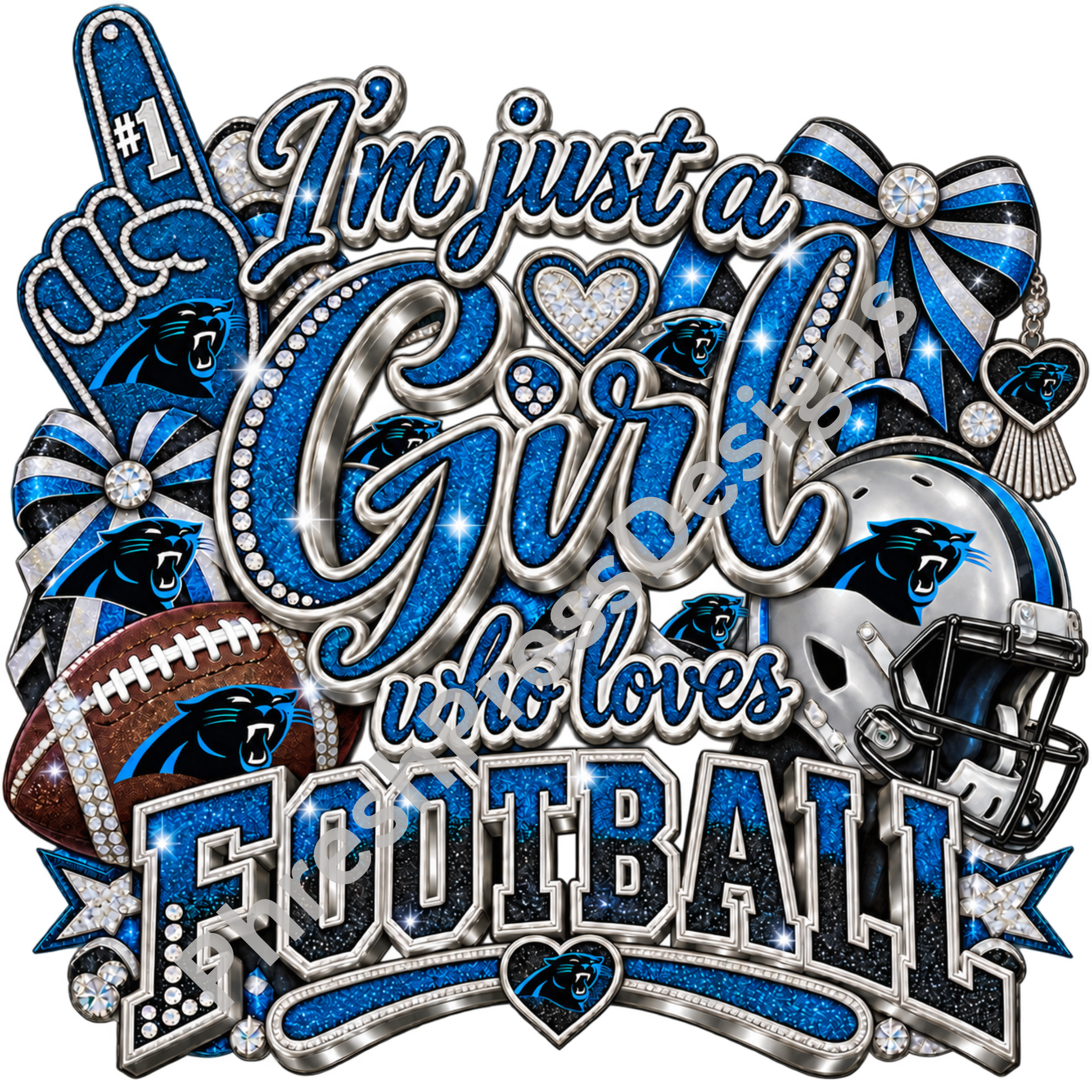 Just A Girl Who Loves Her Panthers Digital Download