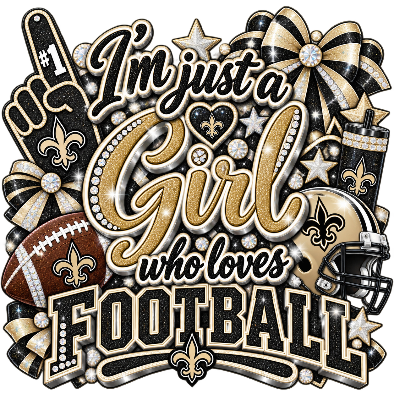 Just a Girl Who Loves Saints Football Digital Download