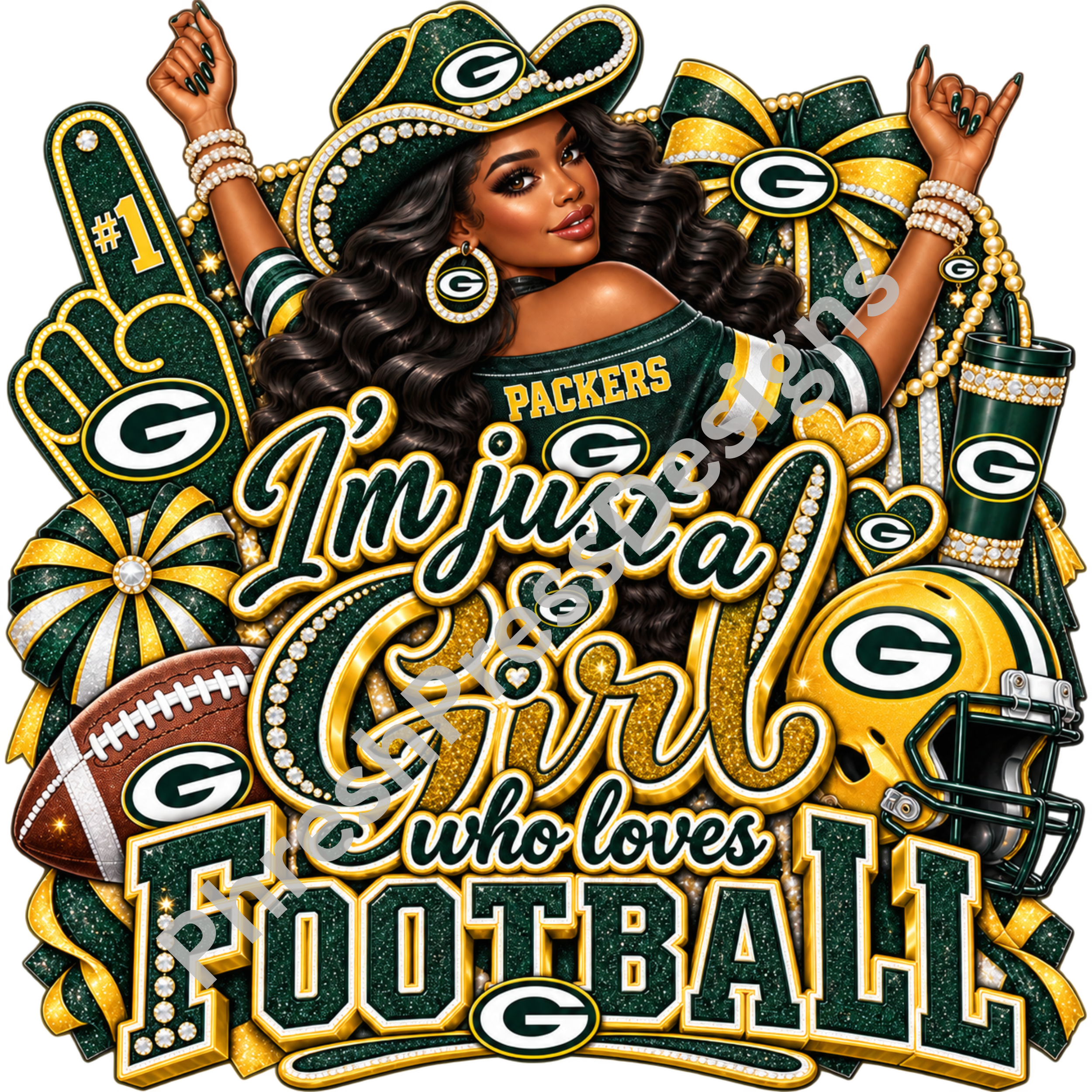 Just a Girl Who Loves Packers Football Digital Download