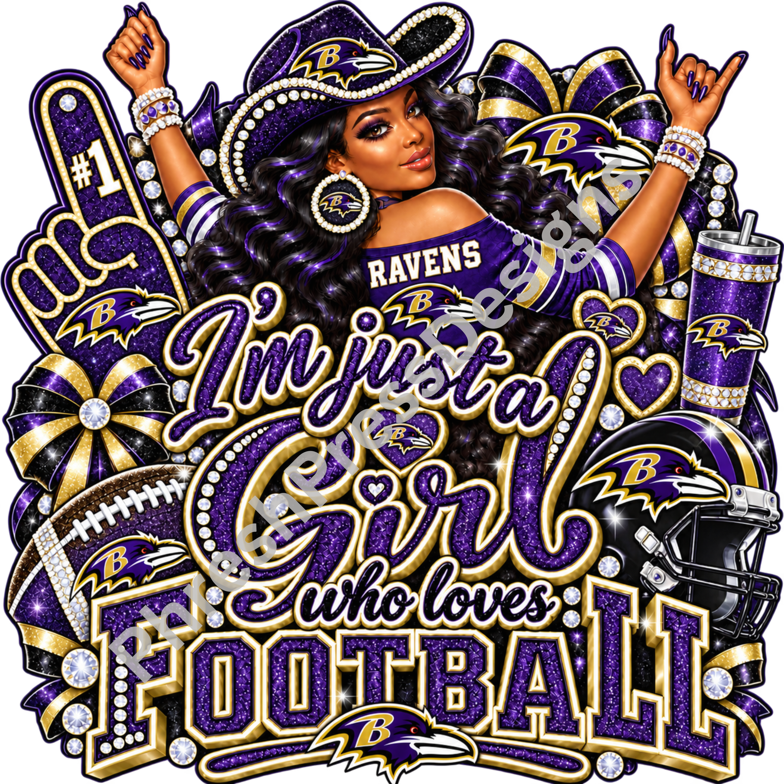 Just a Girl Who Loves Her Baltimore Ravens Digital Download