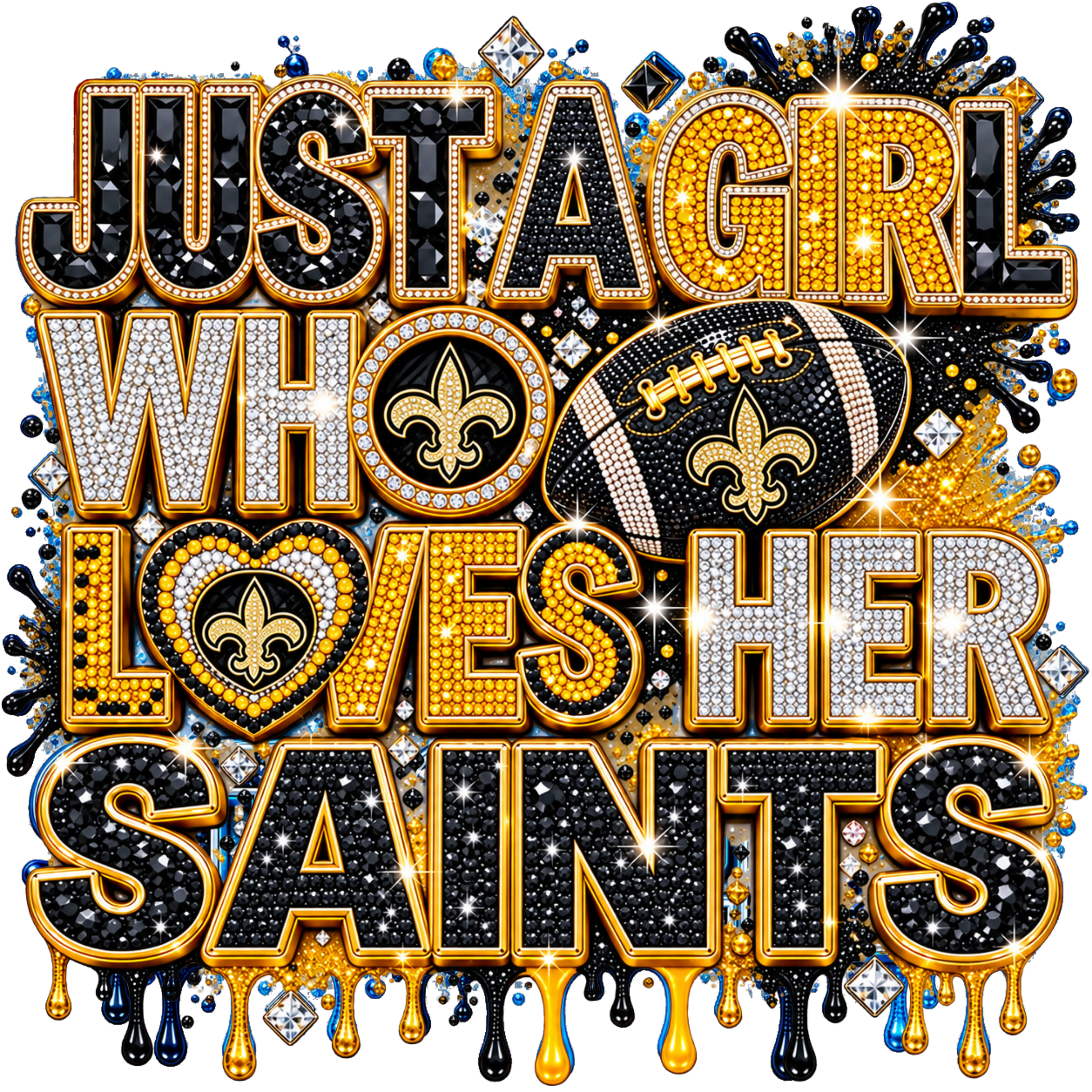 Just a Girl Who Loves Her Saints Digital Download