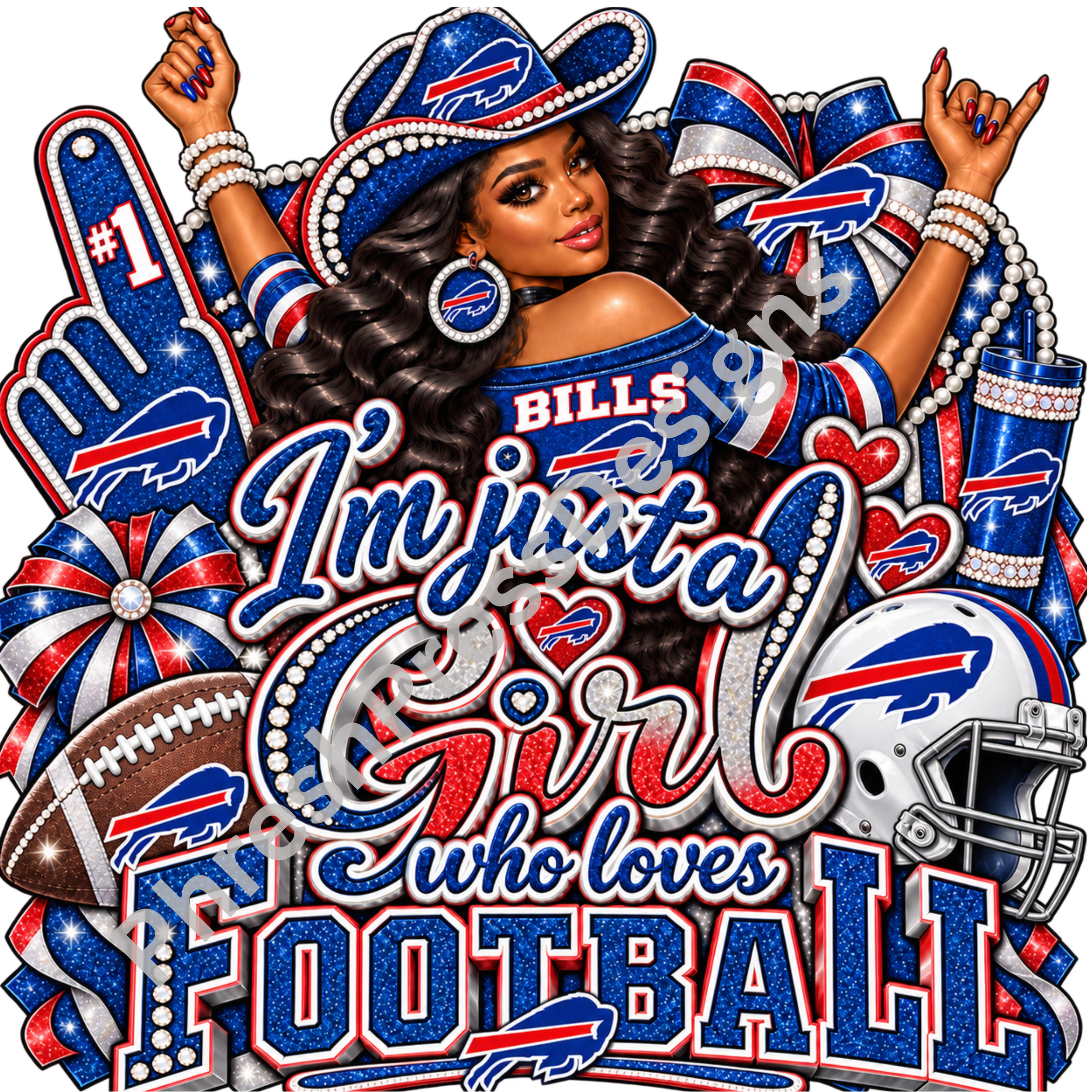 Just a Girl Who Loves Football Buffalo Bills Digital Download