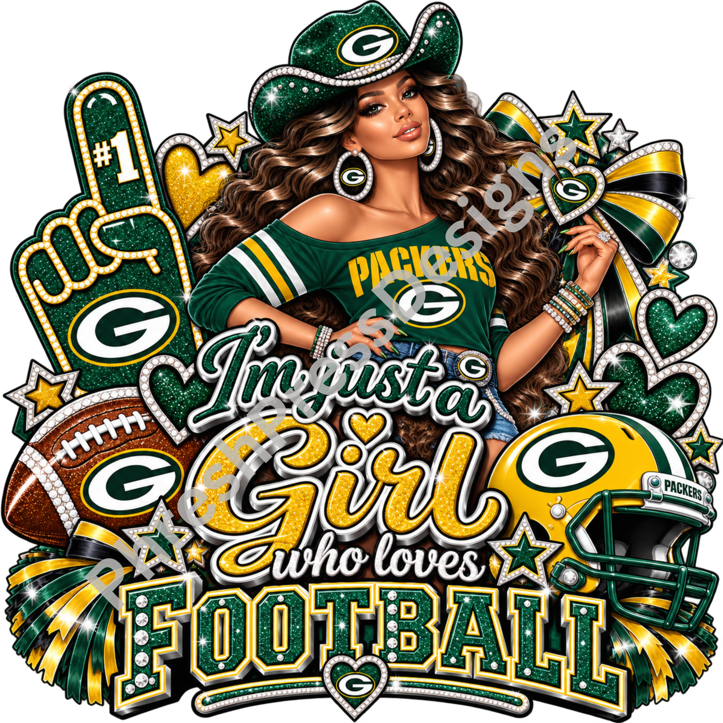 Just a Girl Who Loves Packers Latino Football Digital Download