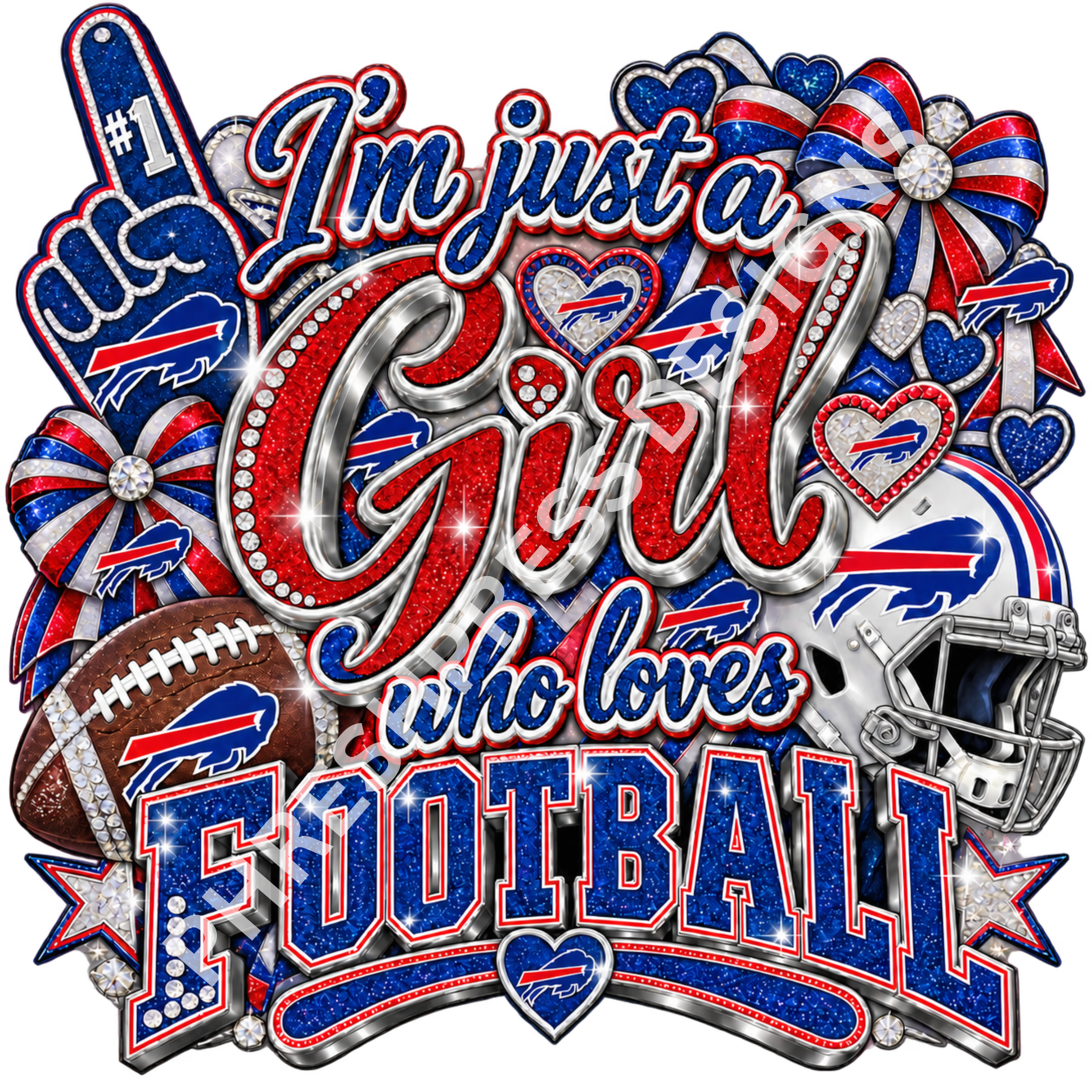 Just a Girl Who Loves Football Buffalo Bills Digital Download