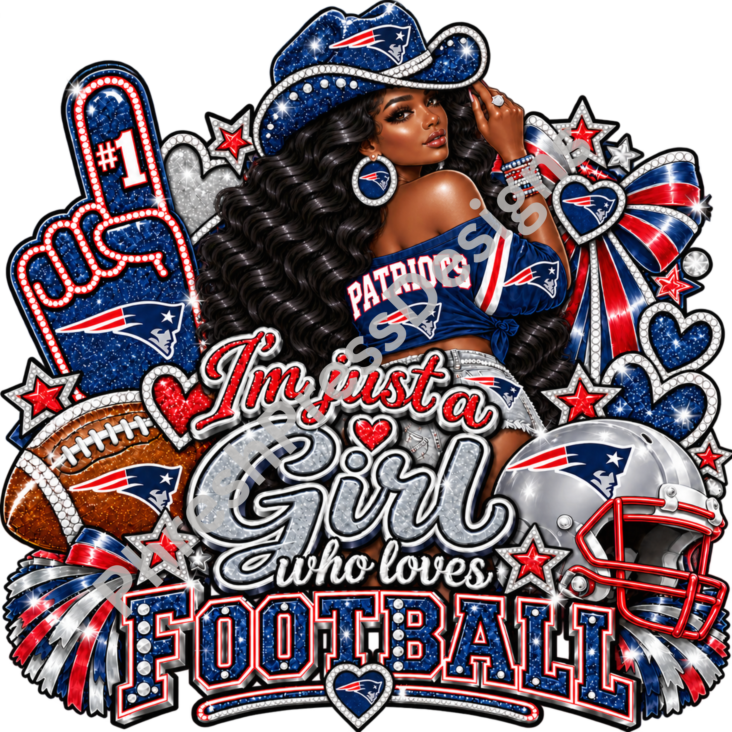 Just a Girl Who Loves Patriots Football Digital Download