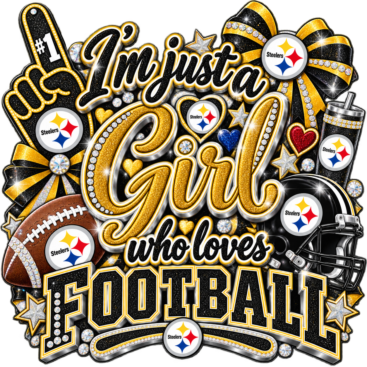 Just a Girl Who Loves Steeler Football Digital Download