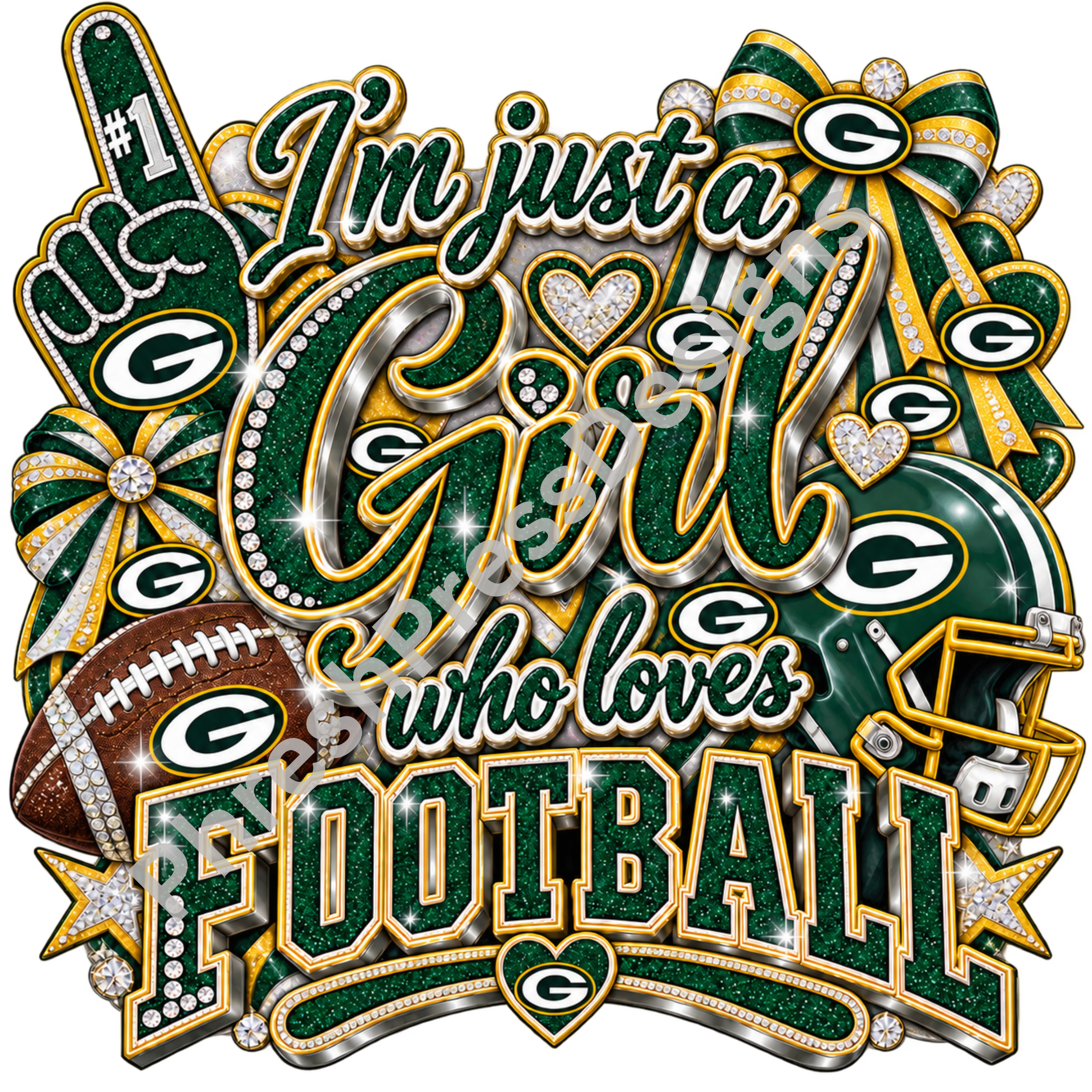 Just a Girl Who Loves Packers Football Digital Download