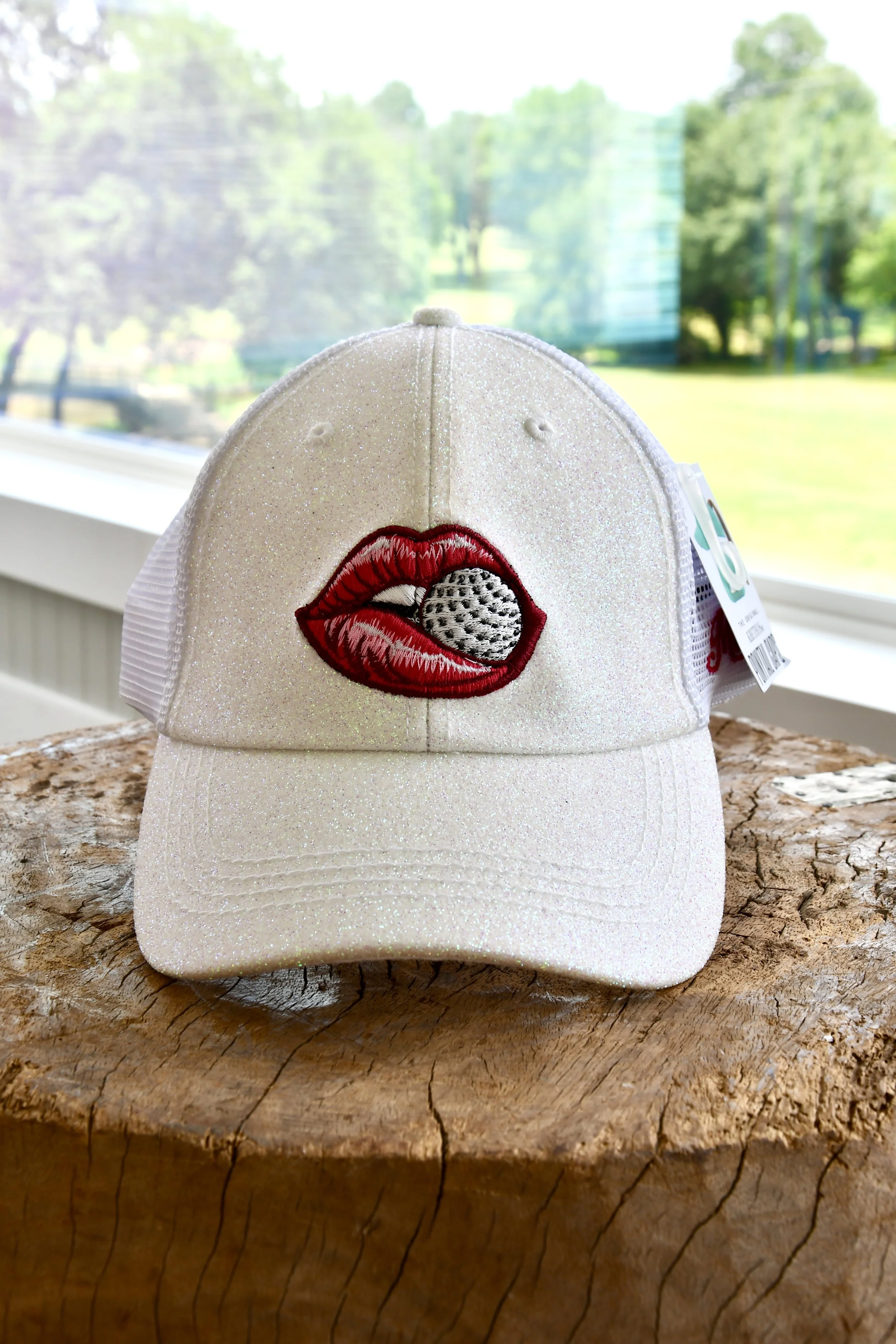 Front View White Sparkle Hat.JPG