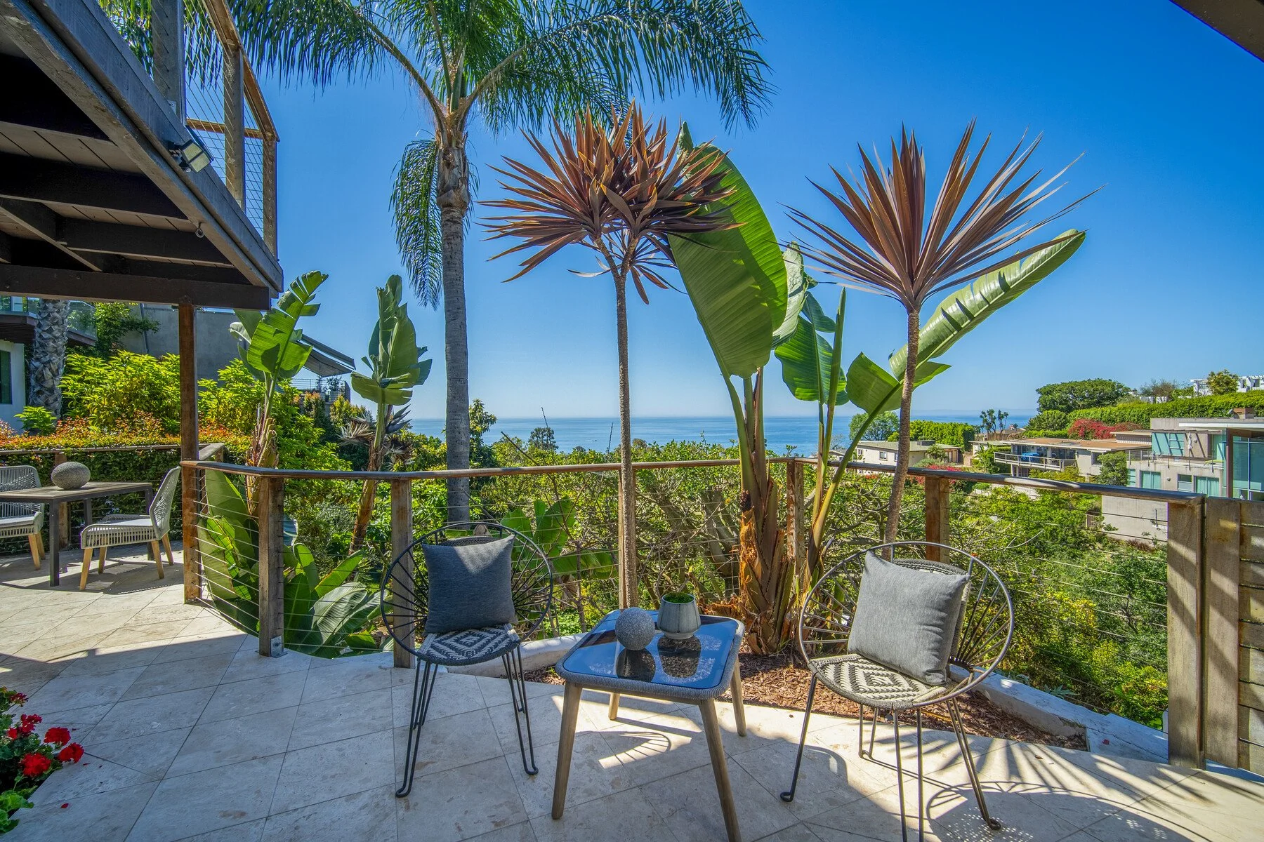 Ocean views from the downstairs terrace