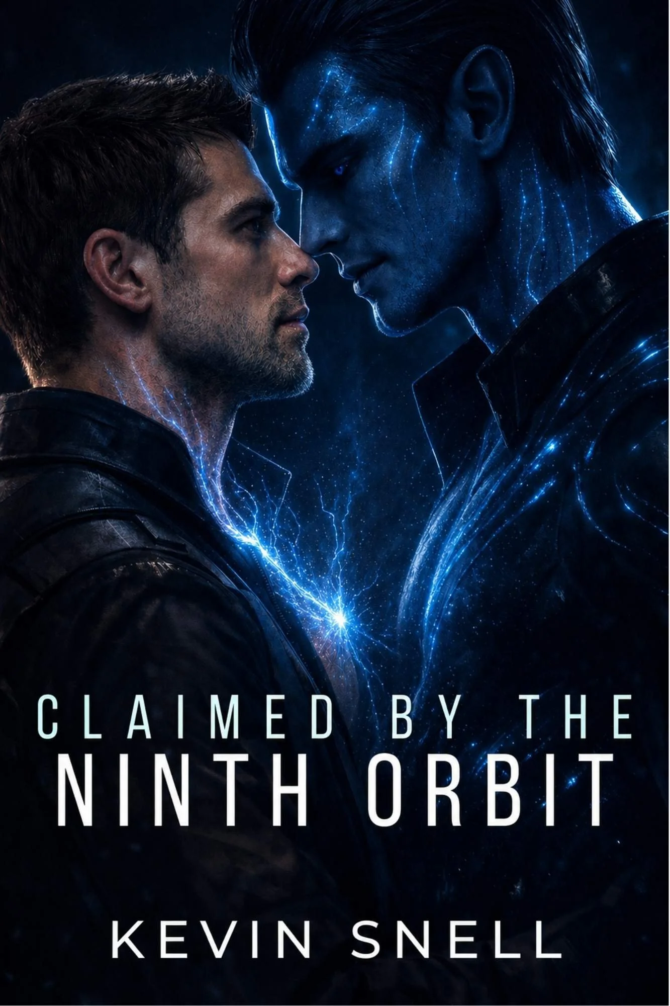 Claimed by the Ninth Orbit by Kevin Snell, M/M alien romance with fated mates, sci-fi fantasy bond, and blue alien warrior