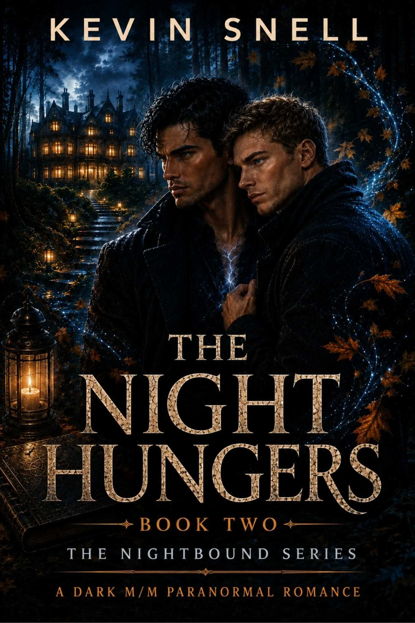 The Night Hungers by Kevin Snell, dark M/M paranormal romance with magical bond, gothic mansion, and two men