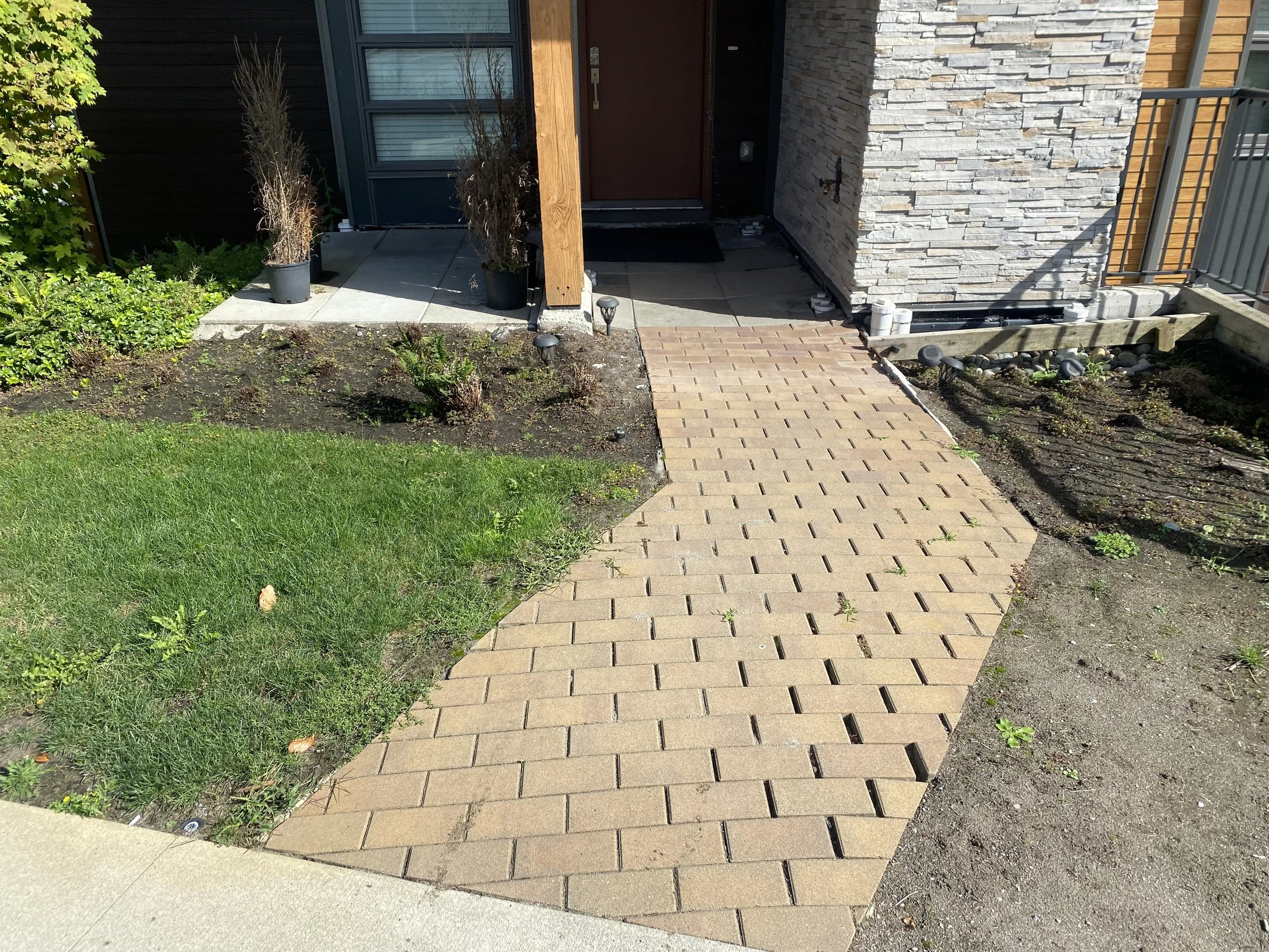 Brick Walkway Repair - BEFORE