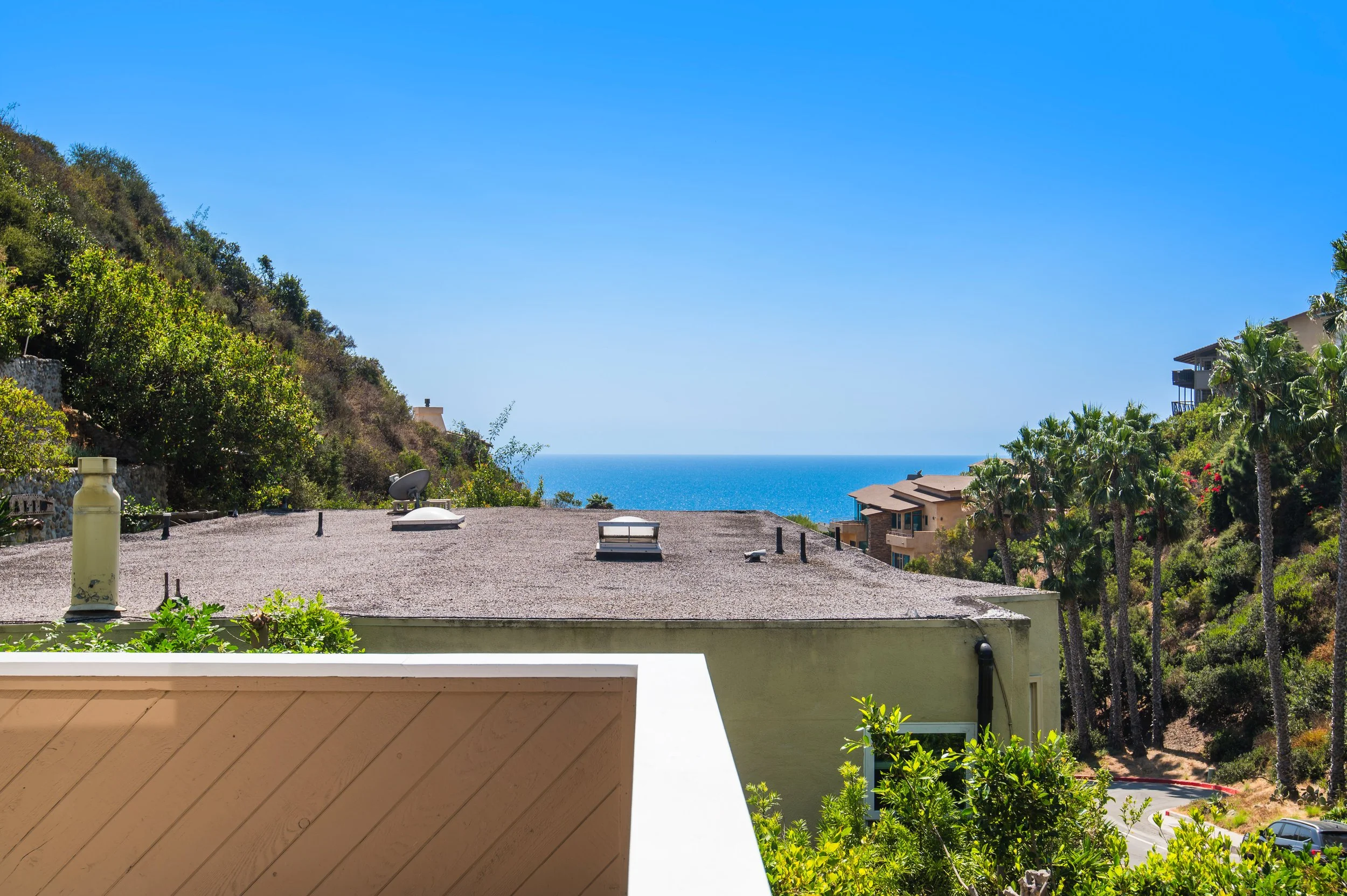 Ocean view balcony off of the living room