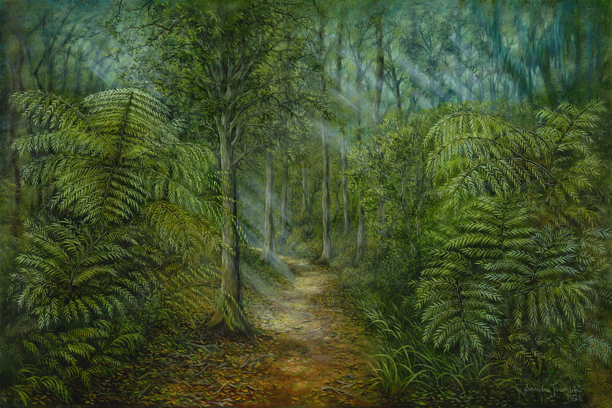 Through the Ferns - original painting